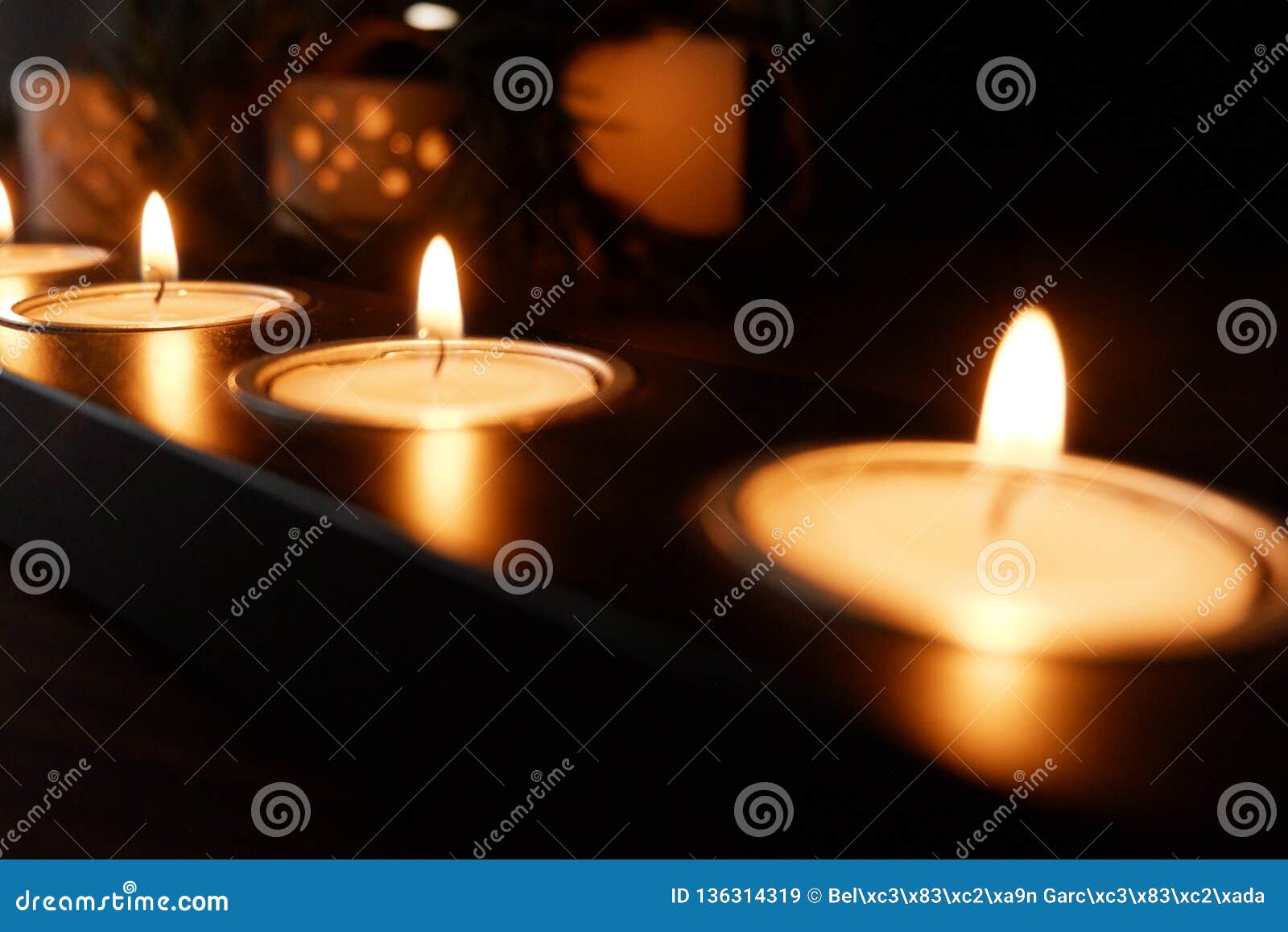 Candles For A Warm Illumination Stock Image - Image of style, candles ...