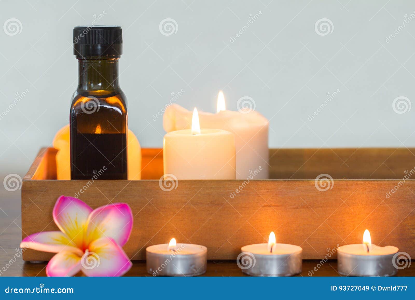 Candles and Massage Oil Composition Stock Image Image of bath, herbal