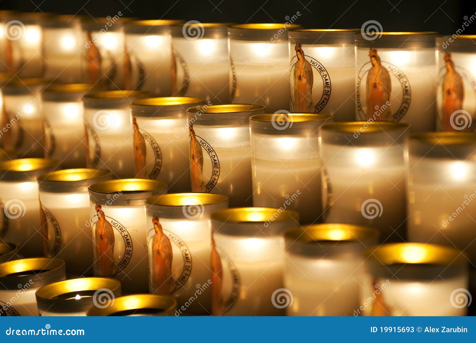 Candles in NotreDame De Paris Stock Image Image of flame, christian