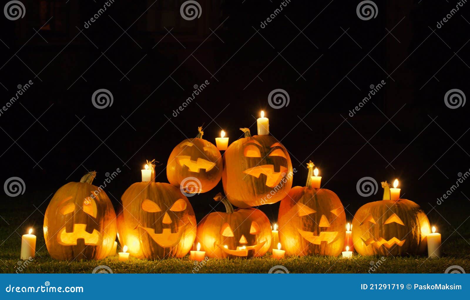 Candles and Pumpkins stock image. Image of dark, candles 21291719