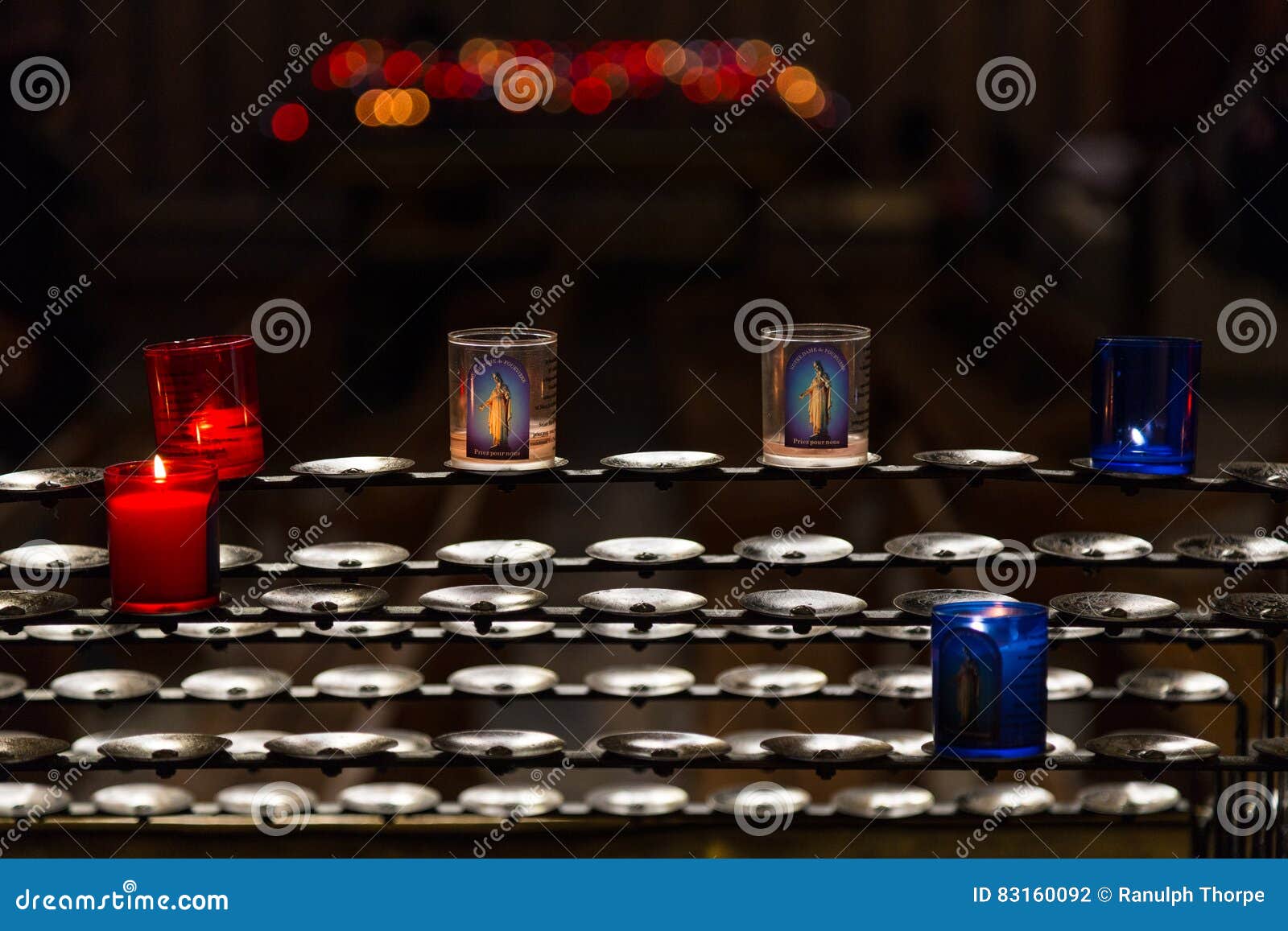 Candles on a Rack in a Church Stock Photo Image of lyon, stand 83160092