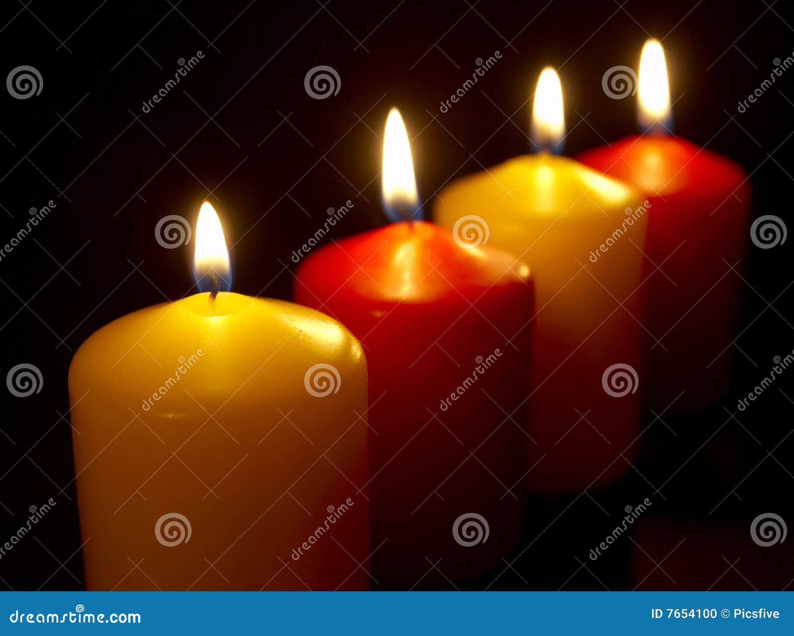candles row