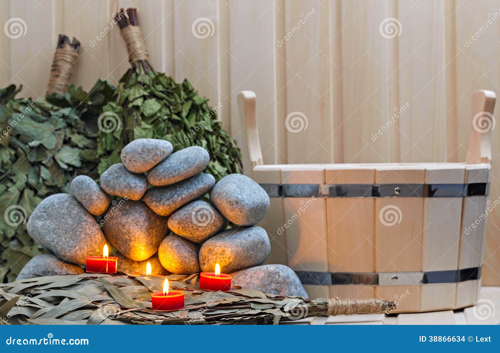 Candles, Stones for Sauna and Bath Stock Photo Image of meditation, background 38866634