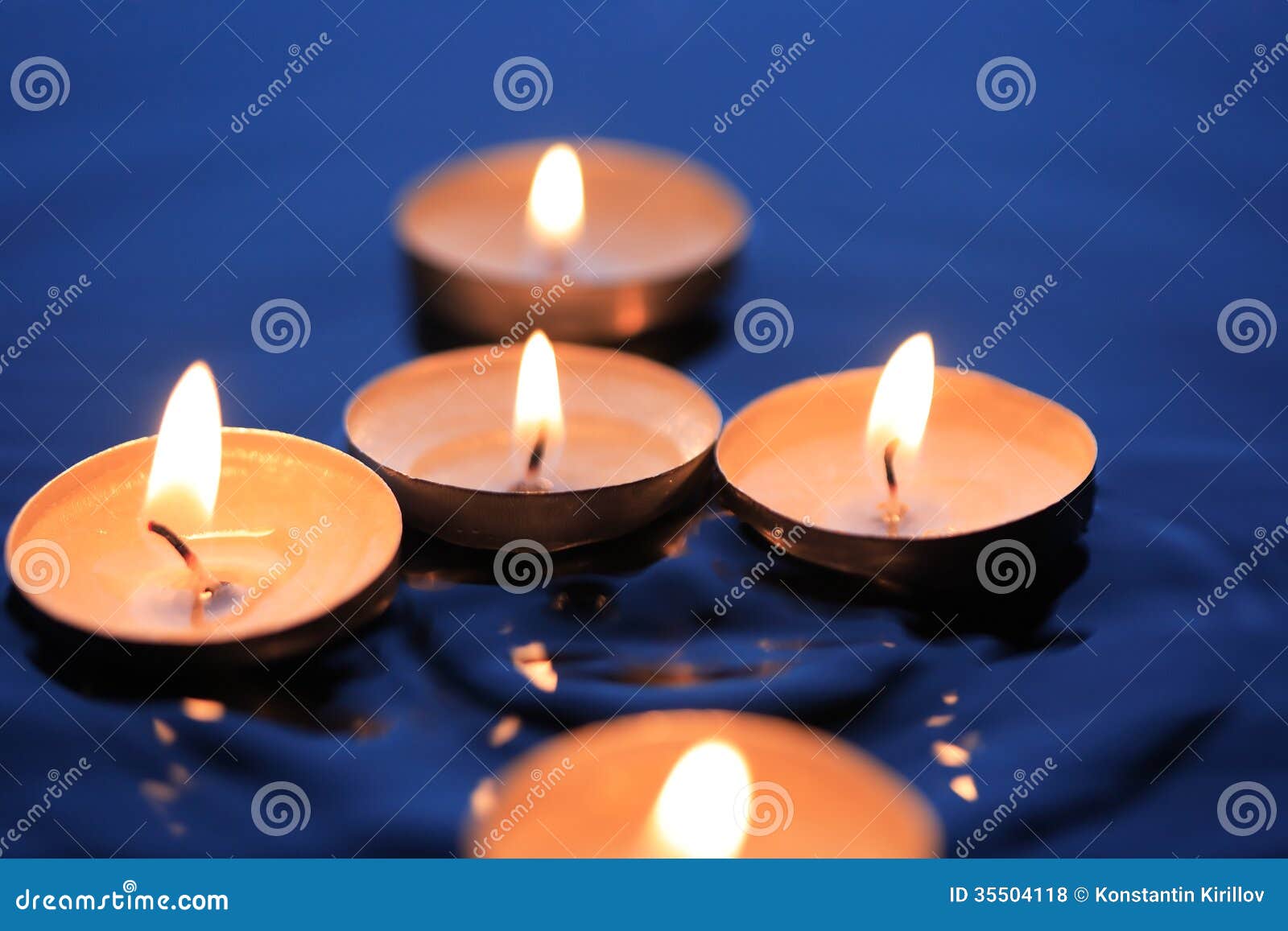 Candles on Water stock photo. Image of burning, water 35504118