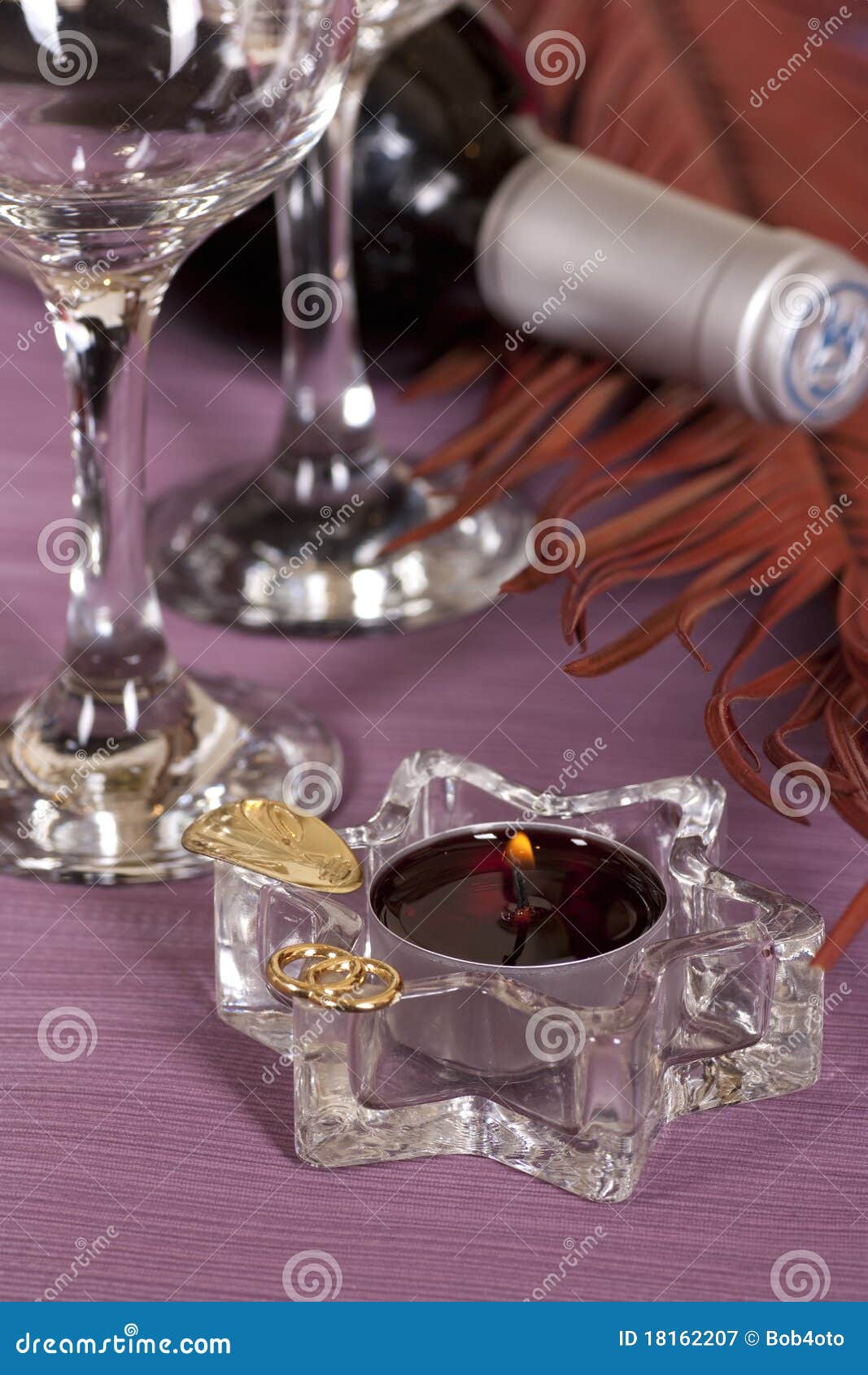 Candles and wine stock image. Image of candle, alcohol 18162207