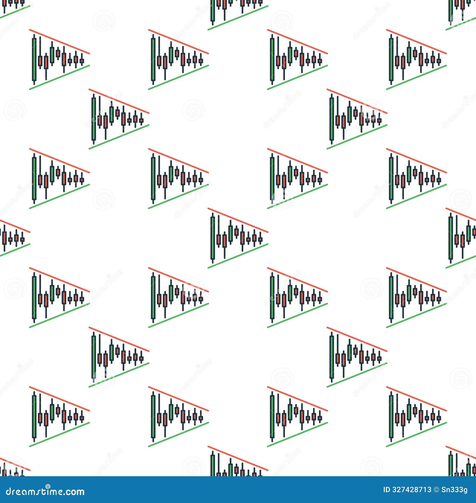 Candlestick Chart Triangle Figure Vector Crypto Trading Colored Seamless  Pattern Stock Illustration - Illustration of icon, decor: 327428713