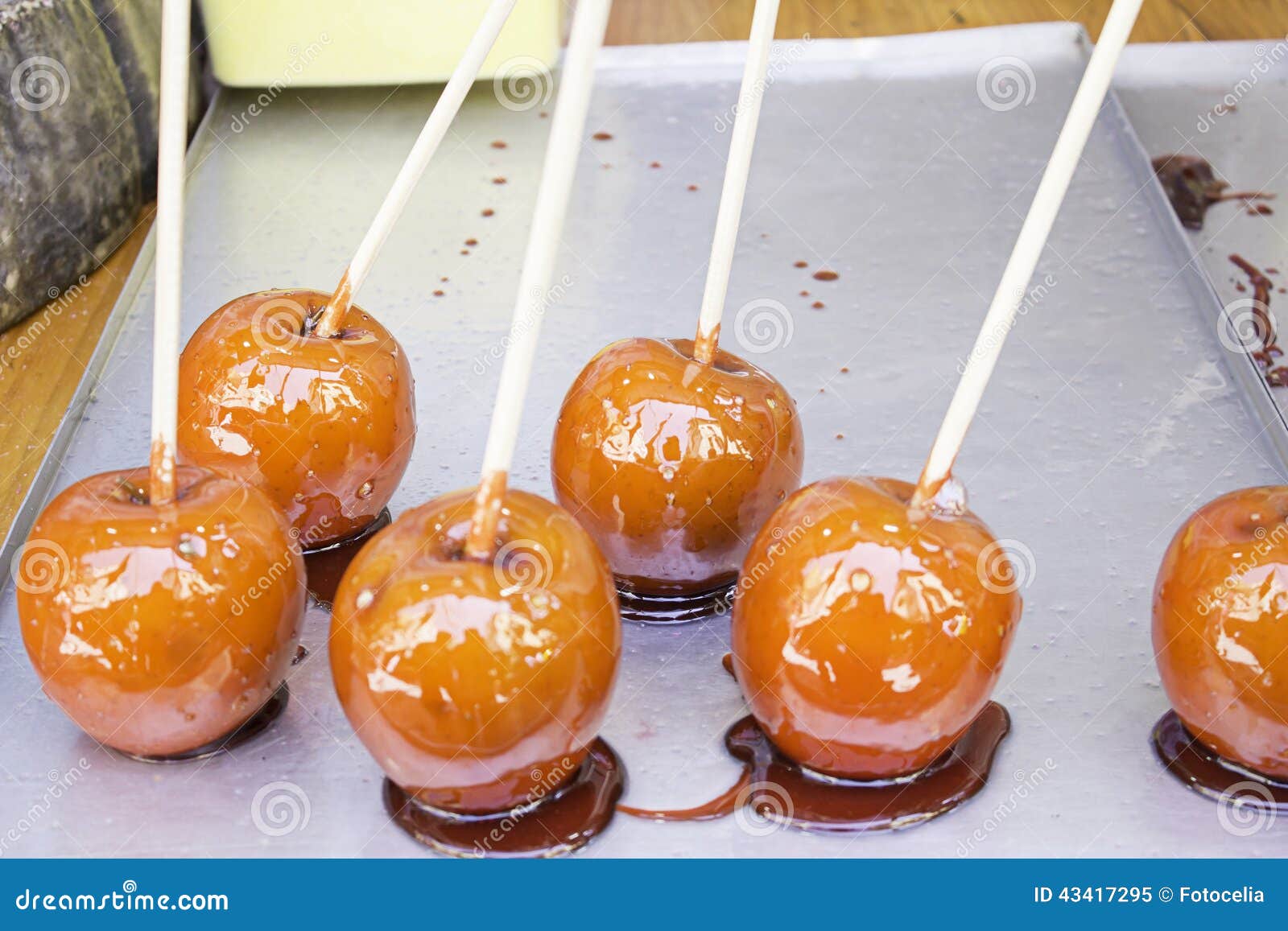 Candy apple red stock image. Image of cooking, caramel 43417295