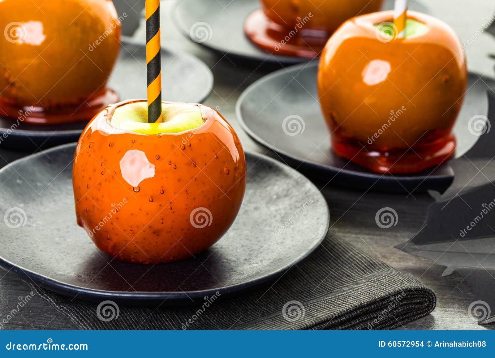 Candy apples stock photo. Image of harvest, handmade 60572954