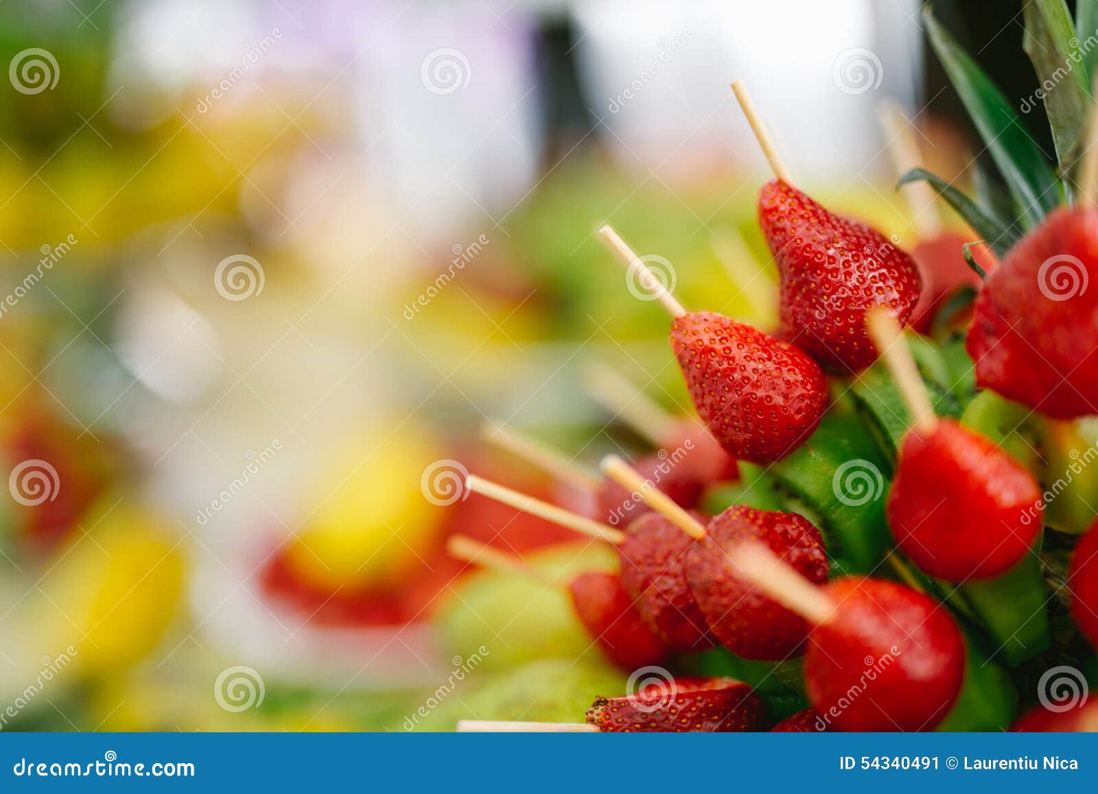 Candy bar with fruit stock image. Image of gourmet, birthday 54340491