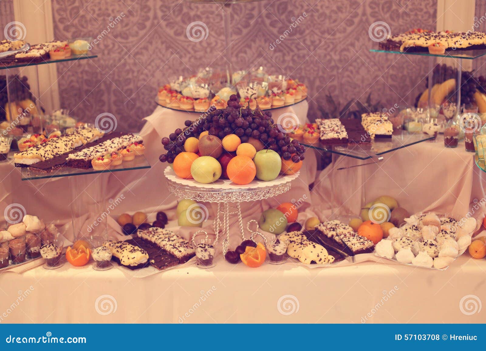 Candy Bar with Fruits and Sweets Stock Photo Image of buffet, healthy
