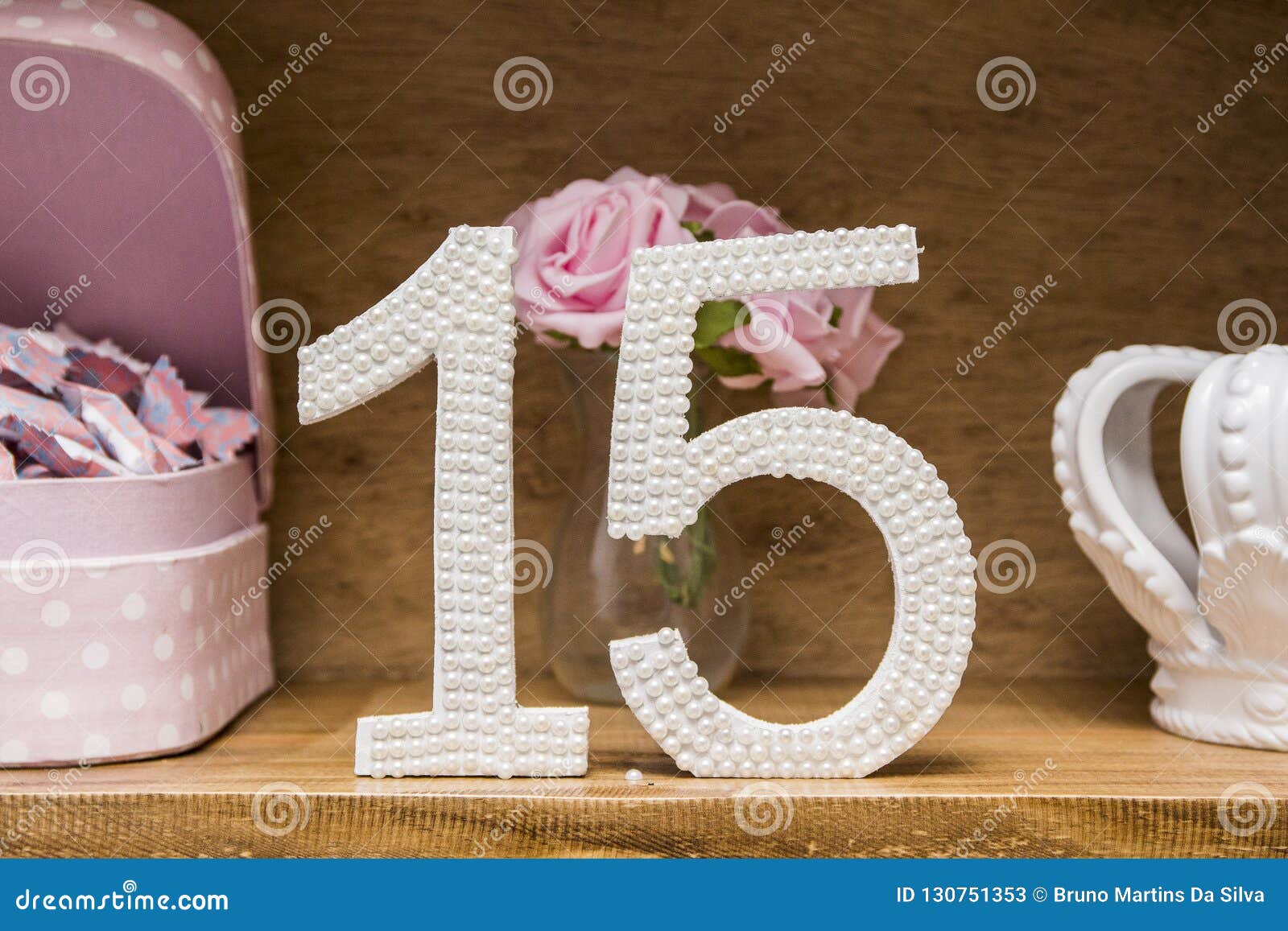 15 Year Birthday Party Decoration Stock Image - Image Of Birthday,  Lifestyle: 130751353