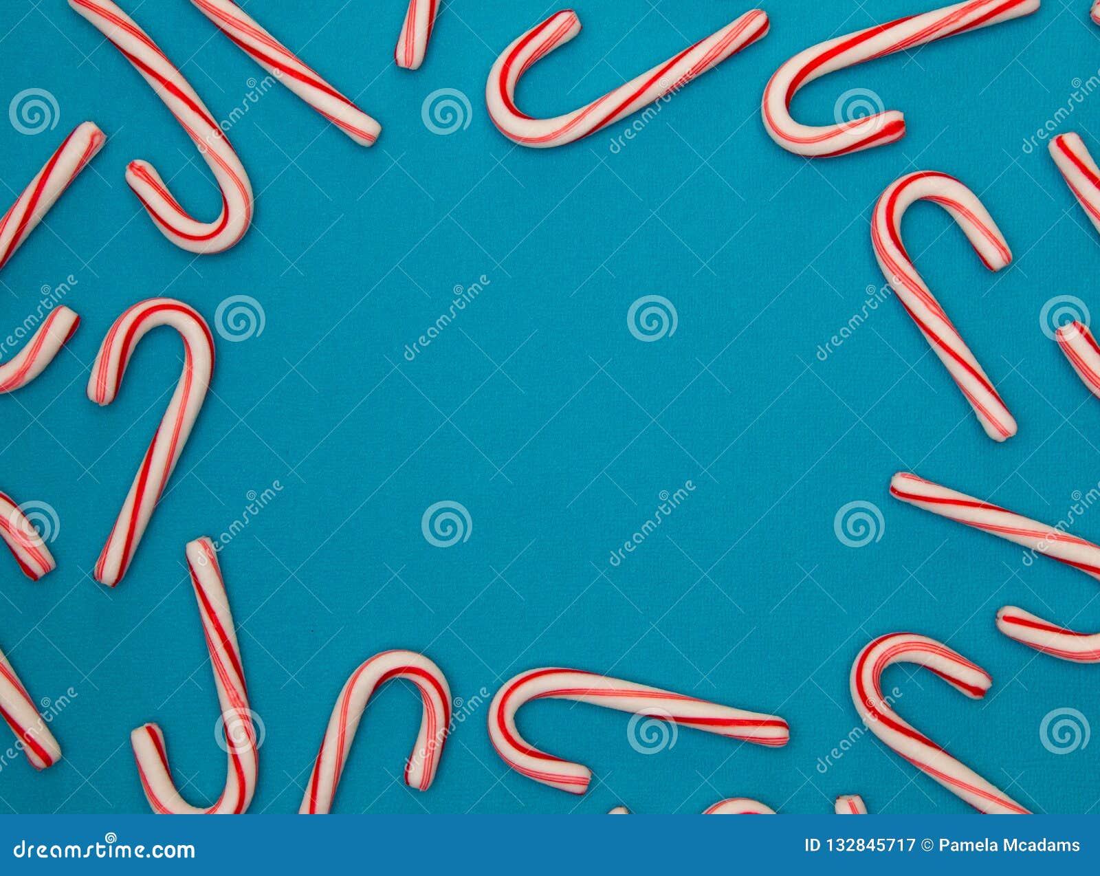 Candy Cane Background on a Blue Background Stock Image Image of blue, striped 132845717