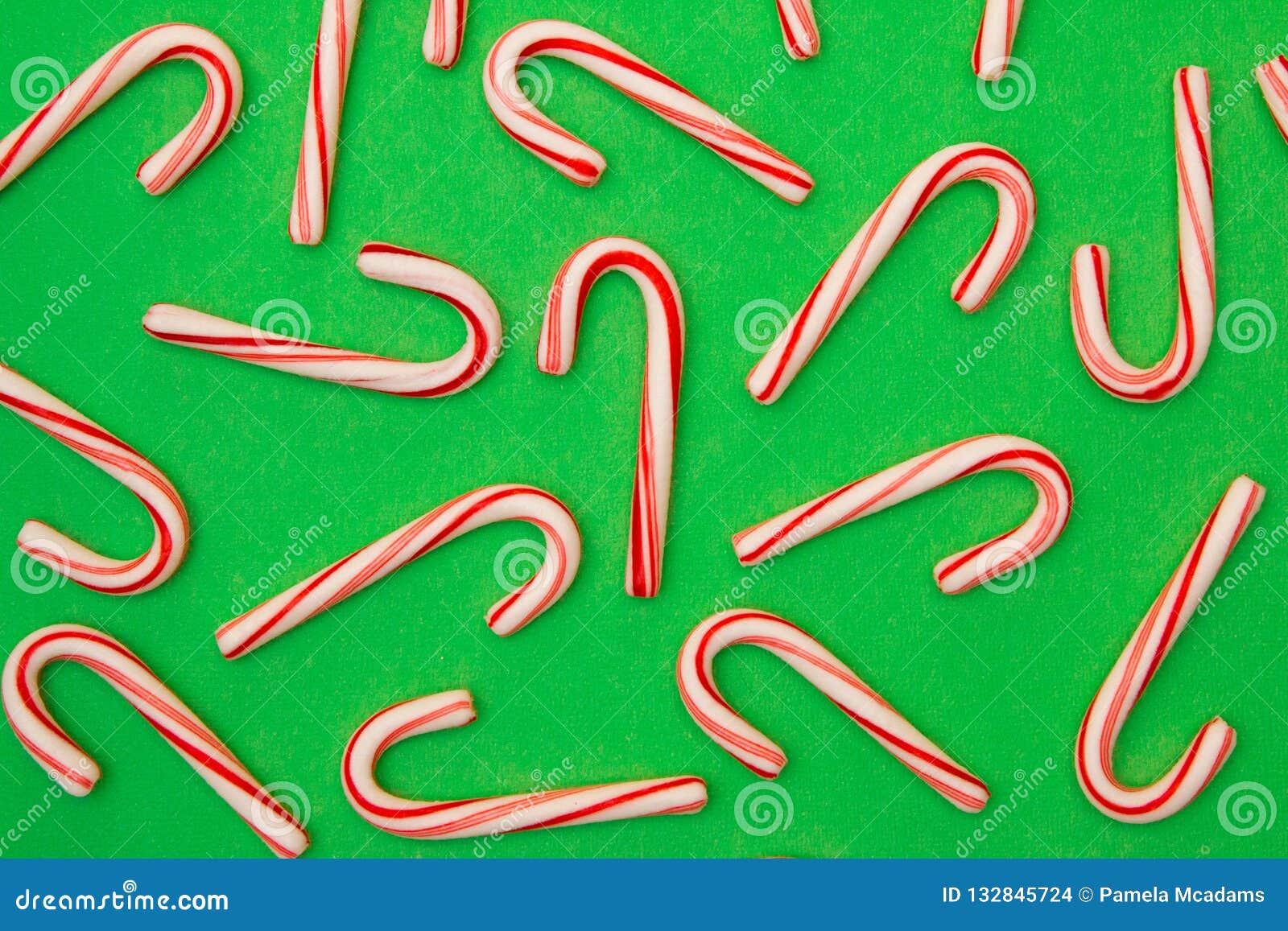 Candy Cane Background on a Green Background Stock Photo Image of mini