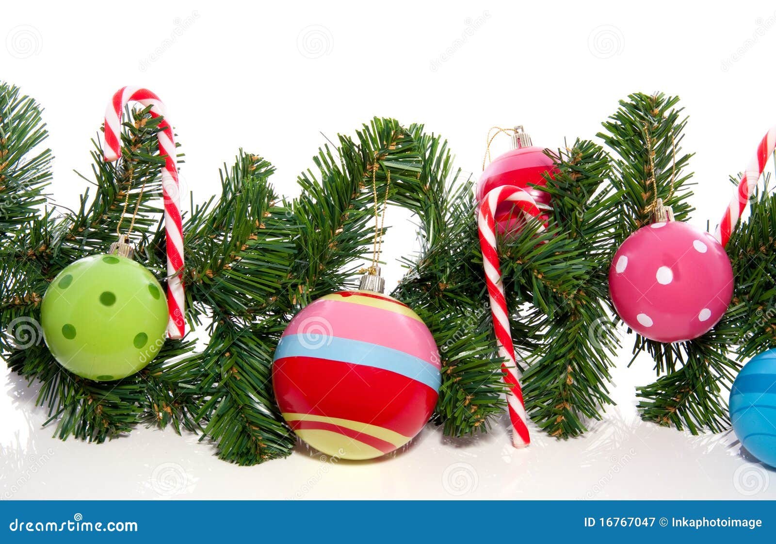 Candy Cane and Christmas Balls Stock Image Image of abstract, december 16767047