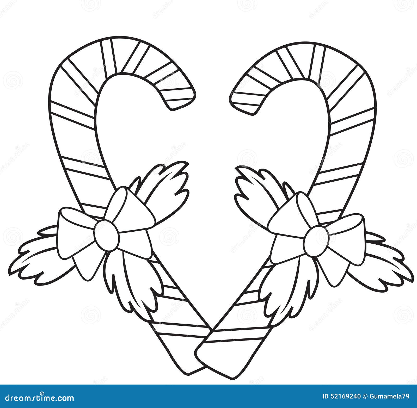 Candy cane coloring page