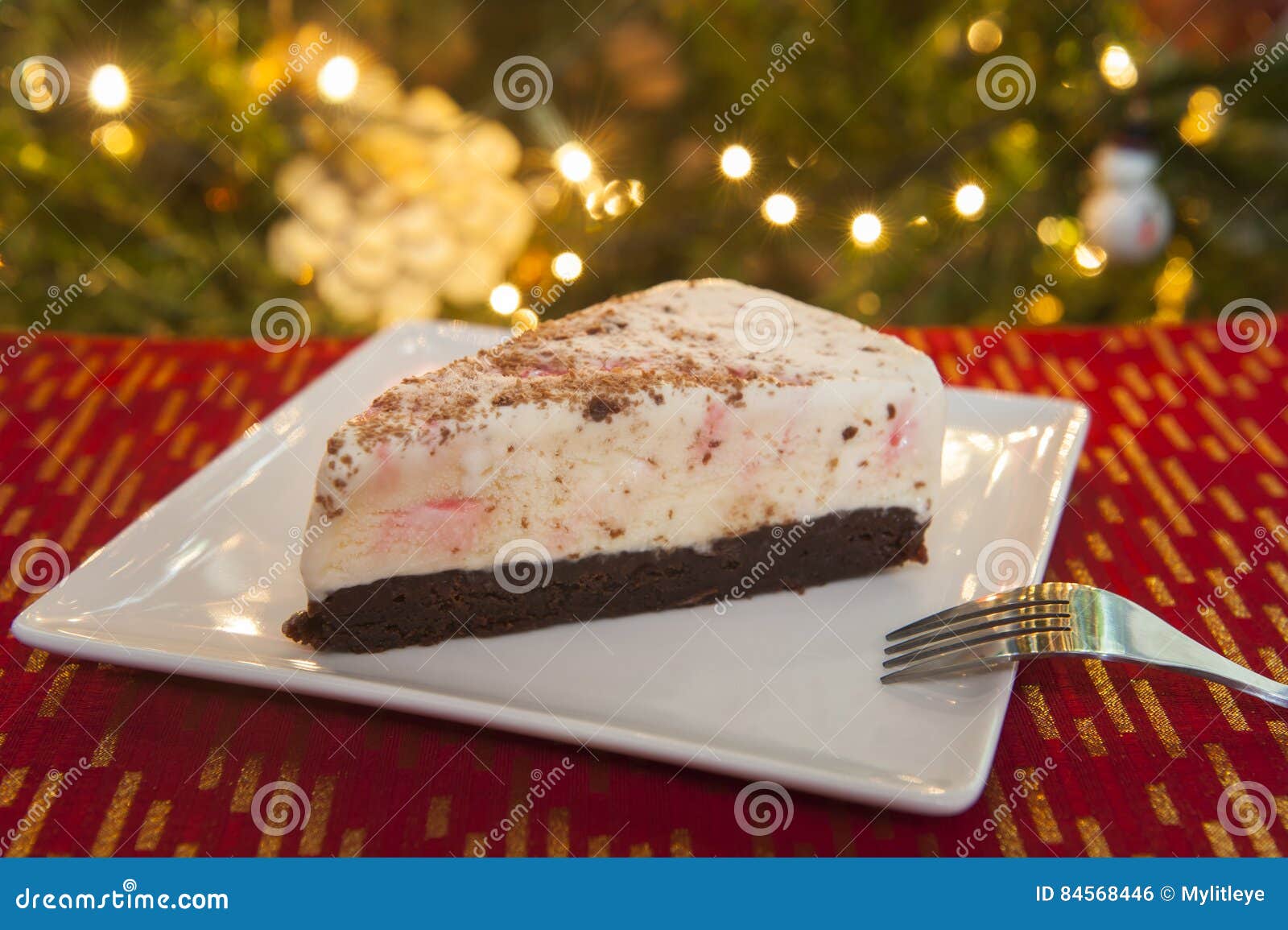 Candy Cane Ice Cream Cake stock photo. Image of cane 84568446