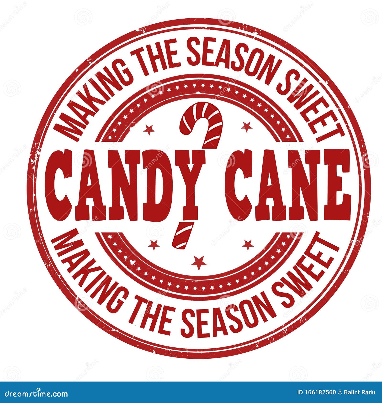 Candy cane sign or stamp stock vector. Illustration of merry - 166182560