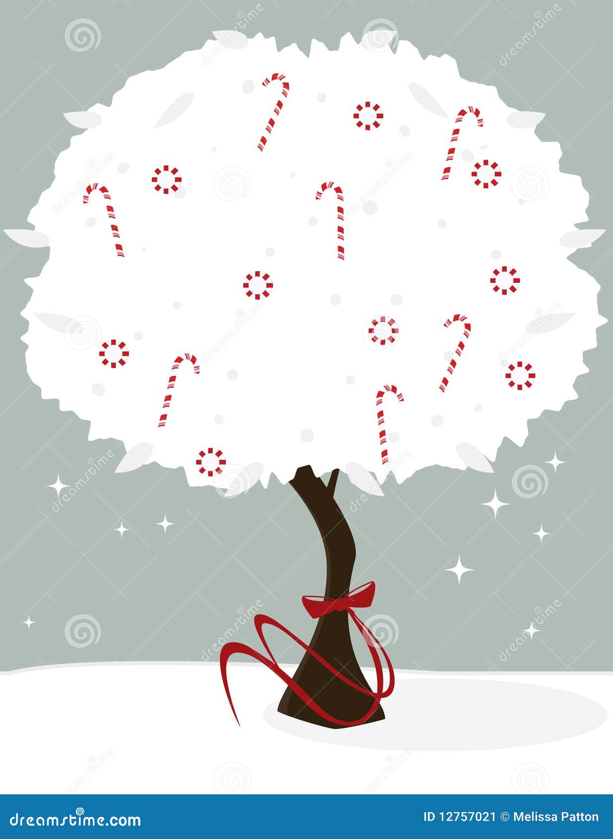 Candy cane tree stock vector. Illustration of gray, cane 12757021