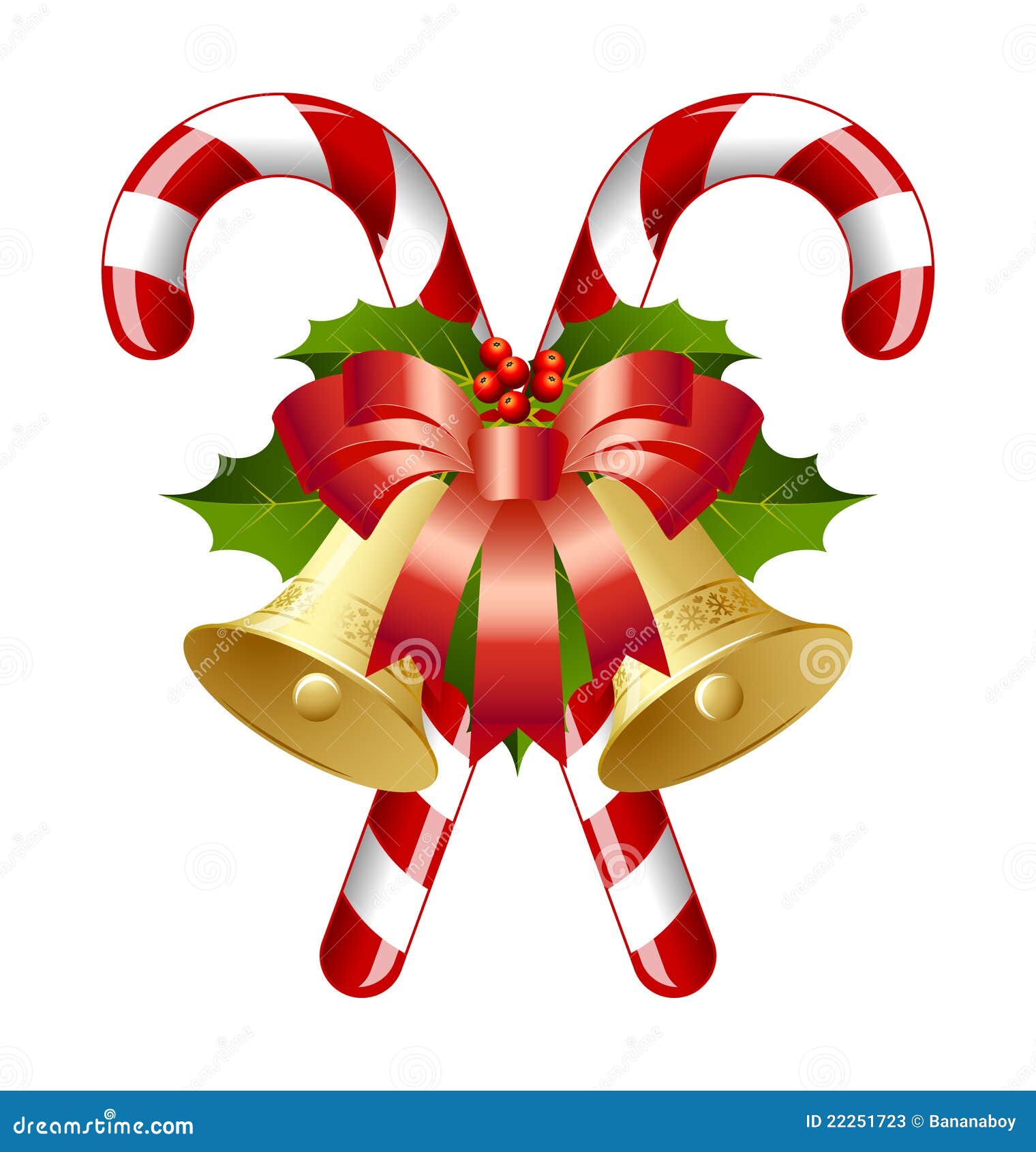 Candy Canes And Bells Stock Photos - Image: 22251723