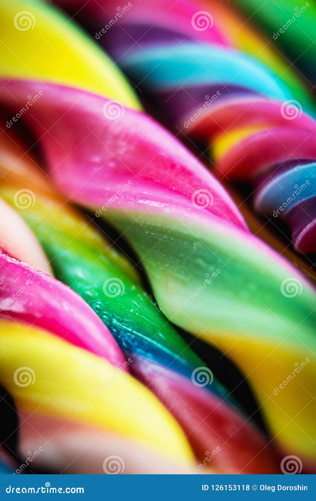 Candy Canes of Different Colors of the Rainbow Stock Photo - Image of ...