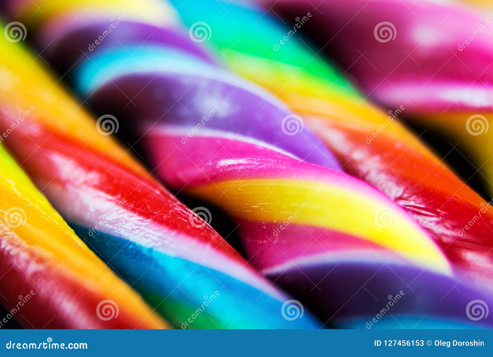 Candy Canes of Different Colors of the Rainbow Stock Image - Image of ...