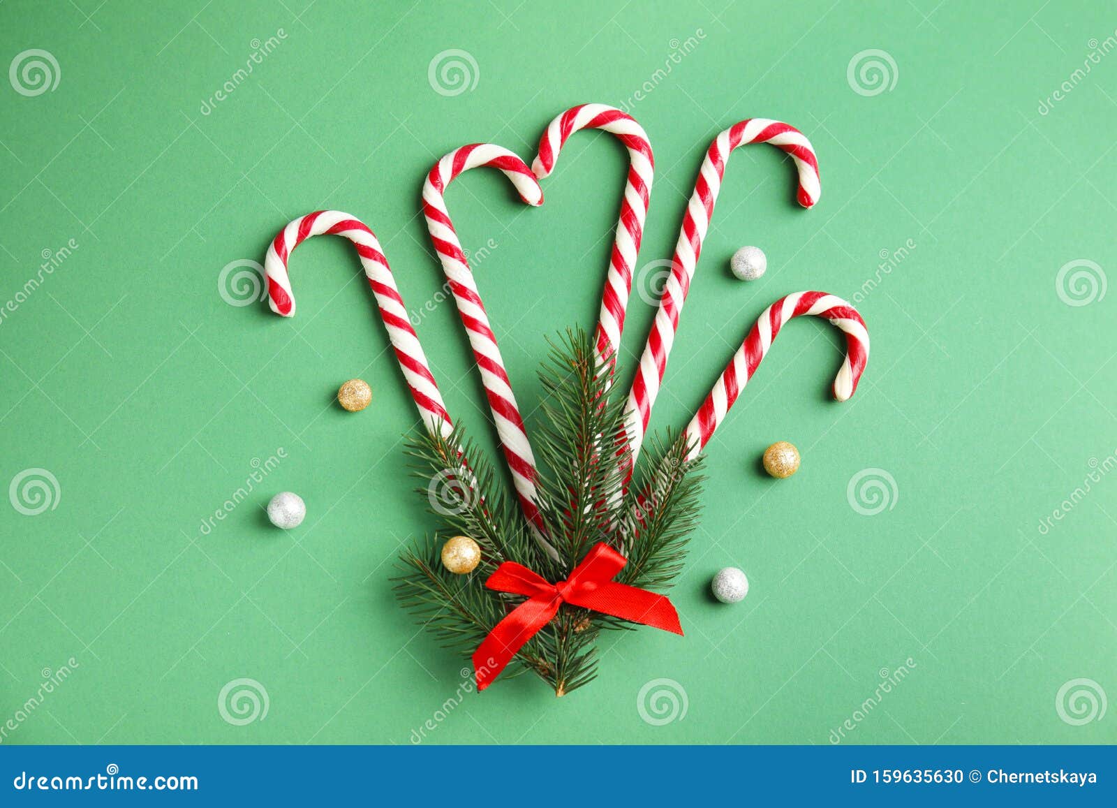 Candy Canes on Green Background Stock Photo Image of green, dessert