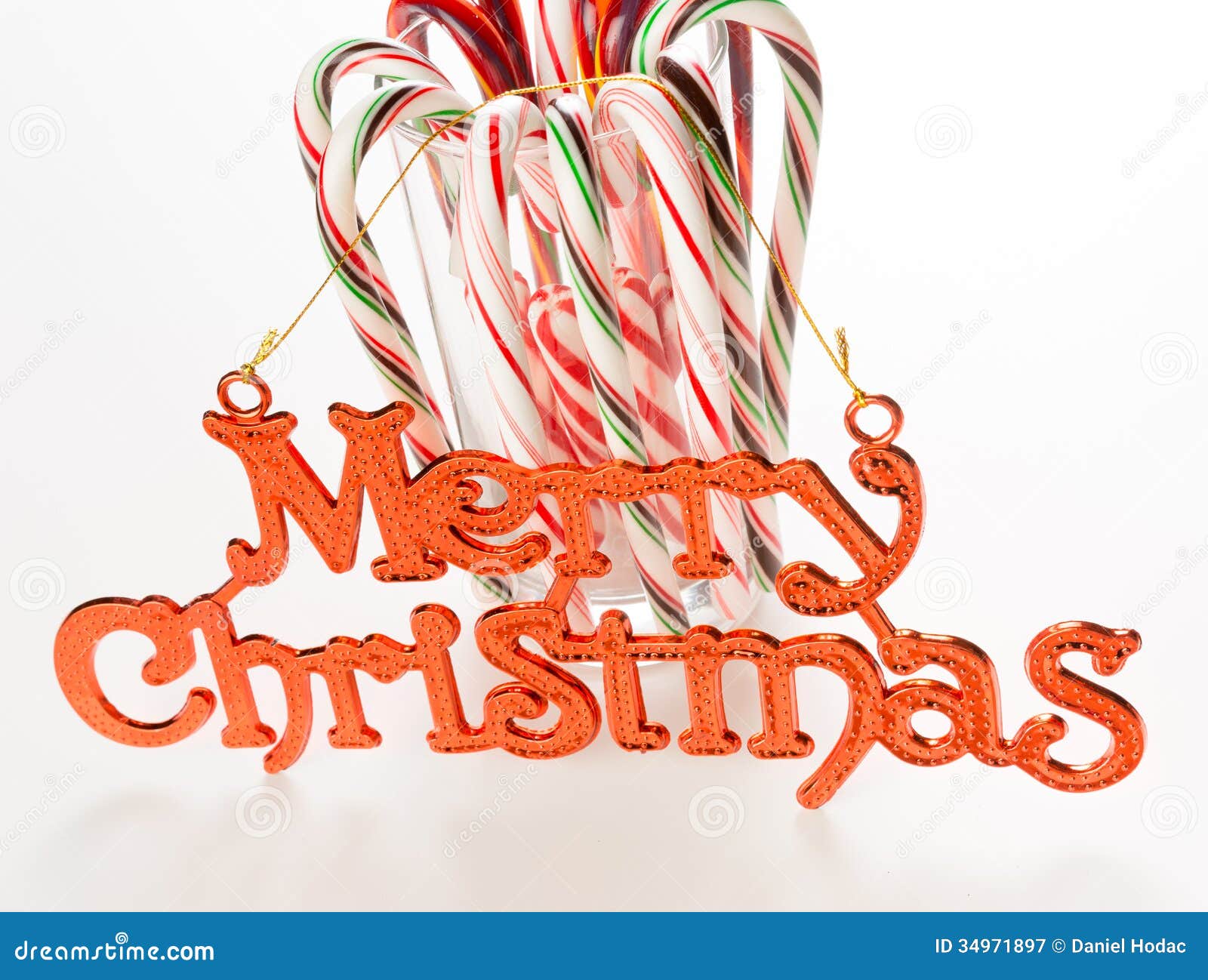 Candy Canes With Merry Christmas Sign Royalty Free Stock Photography Image 34971897