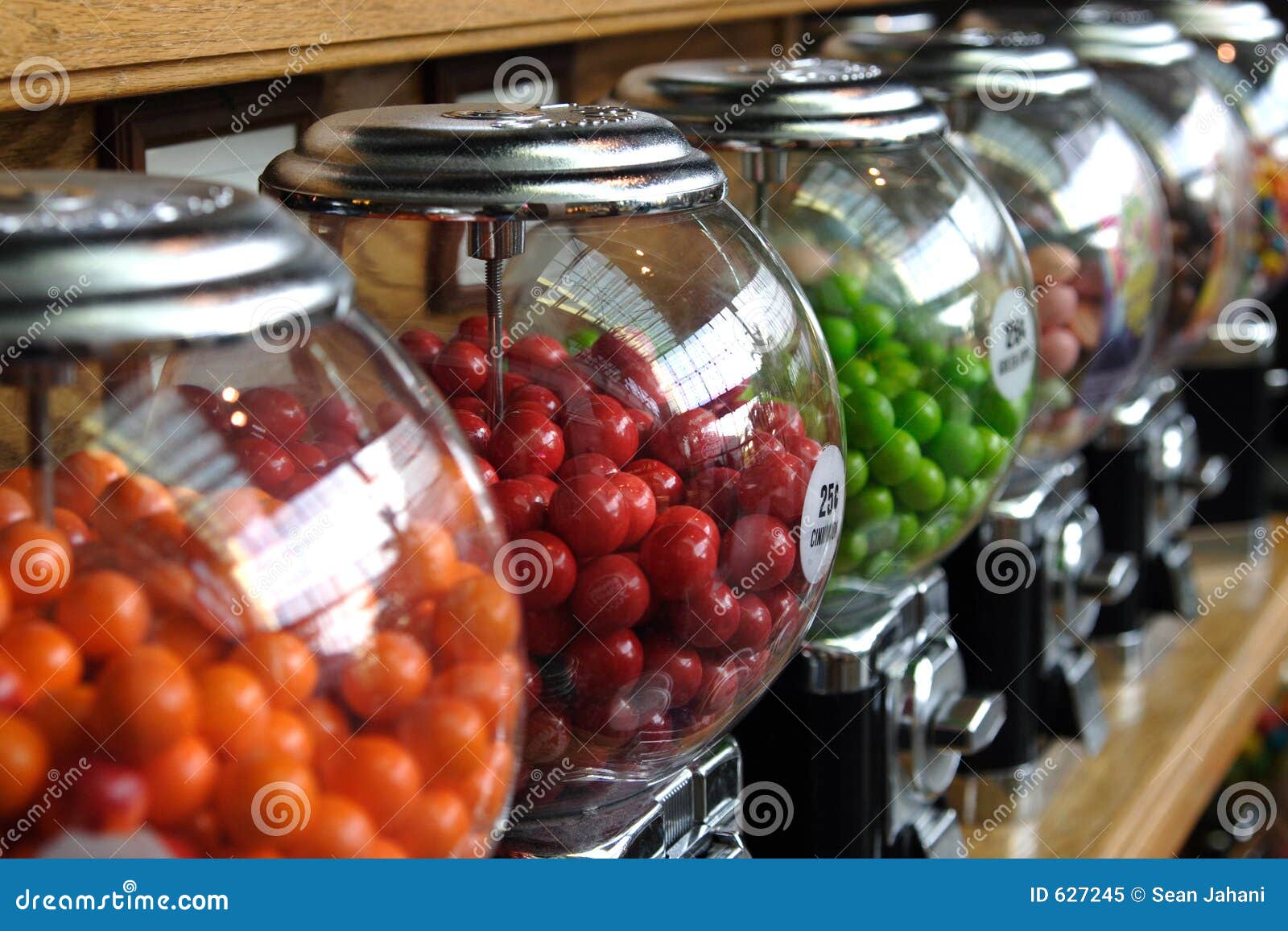 Candy Containers Row stock image. Image of color, sugarball 627245
