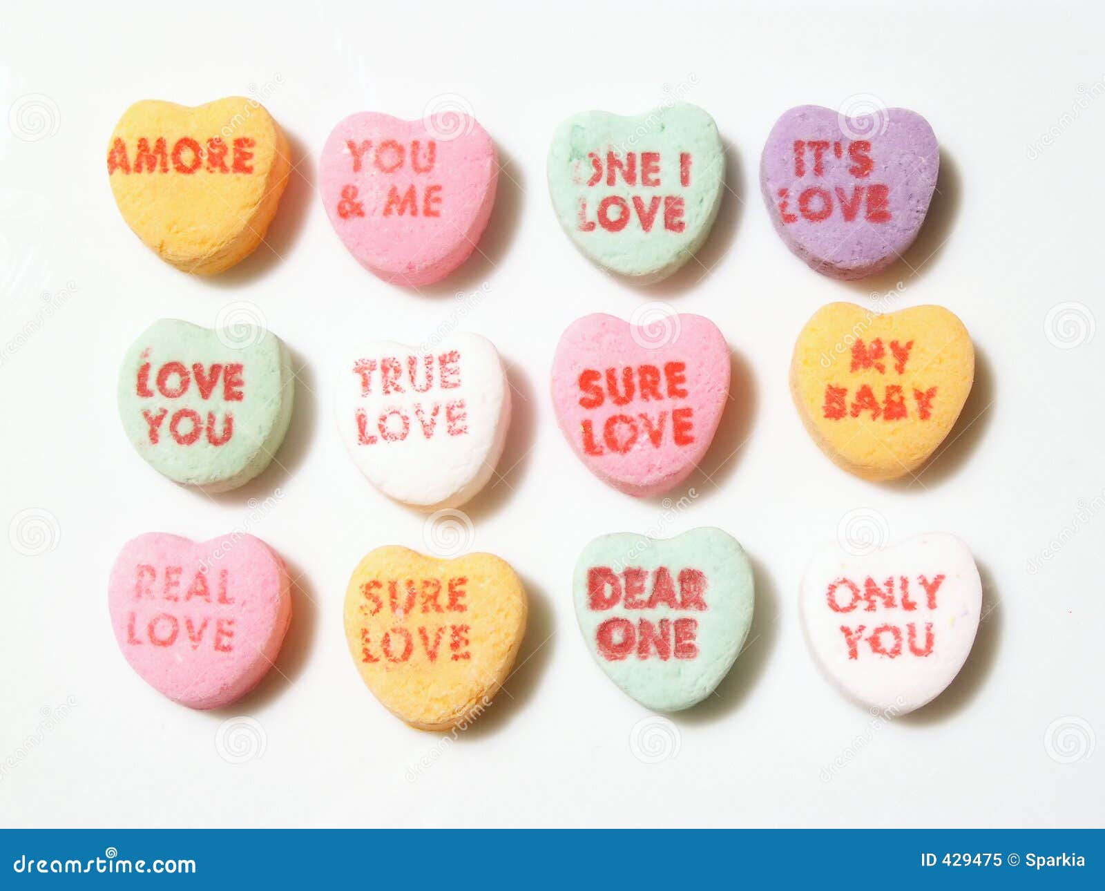 Candy Conversation Hearts for Valentine's Day Stock Photo by ©bhofack2  38789791