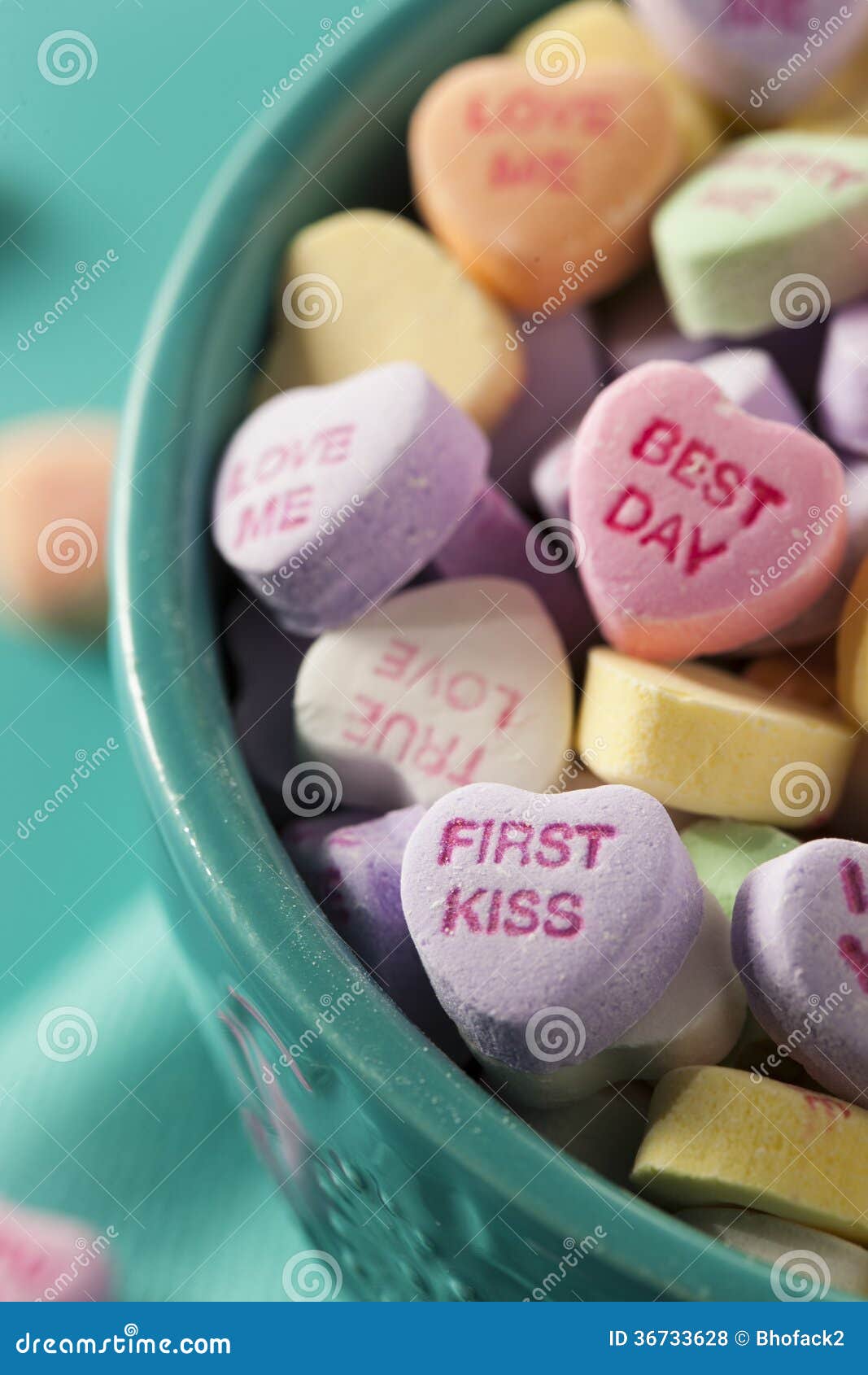Candy Conversation Hearts for Valentine S Day Stock Photo - Image of ...
