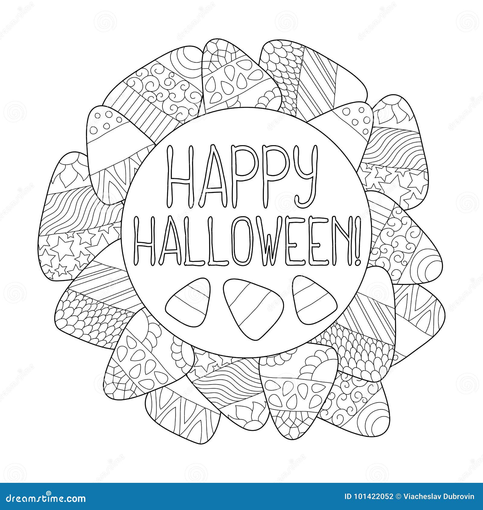 halloween candy corn coloring pages