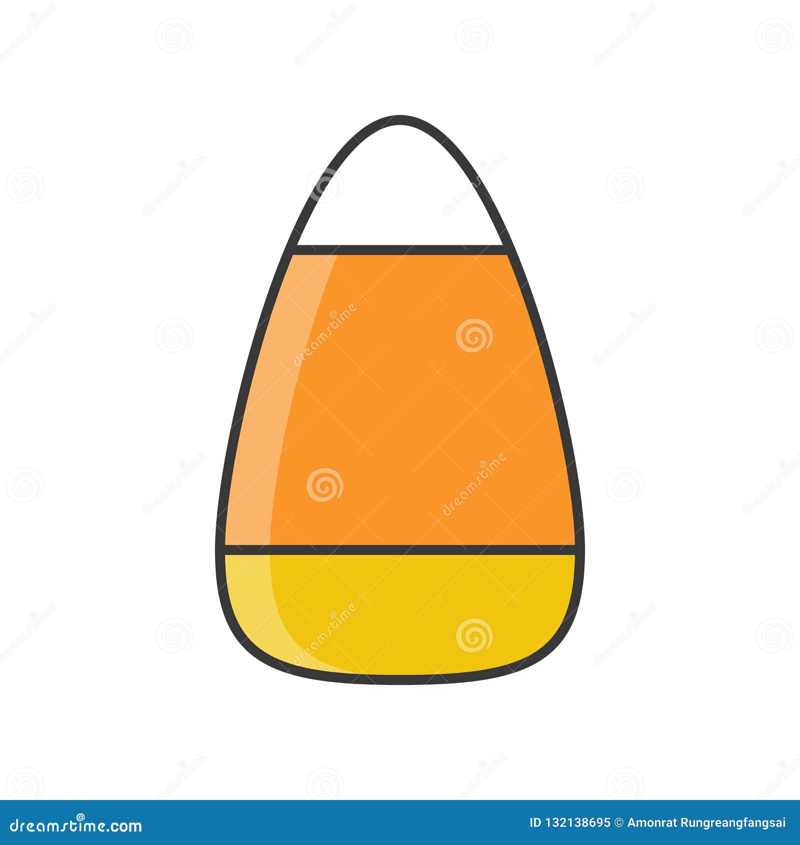 Candy Corn, Halloween Sweets and Candy, Filled Outline Icon Edit Stock