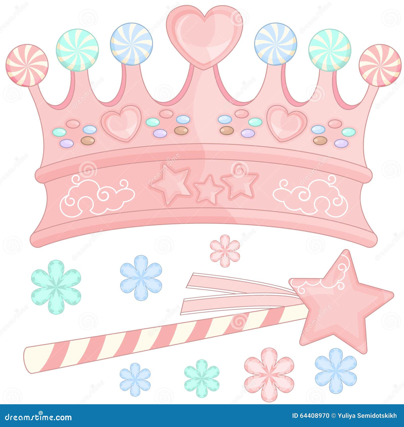 Candy Crown stock vector. Illustration of celebration 64408970