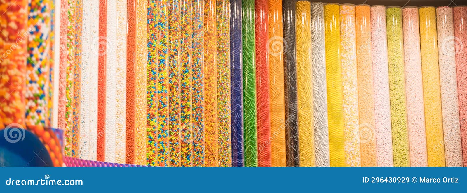 Candy of Different Colors and Shapes in Dispensing Tubes in Las Vegas