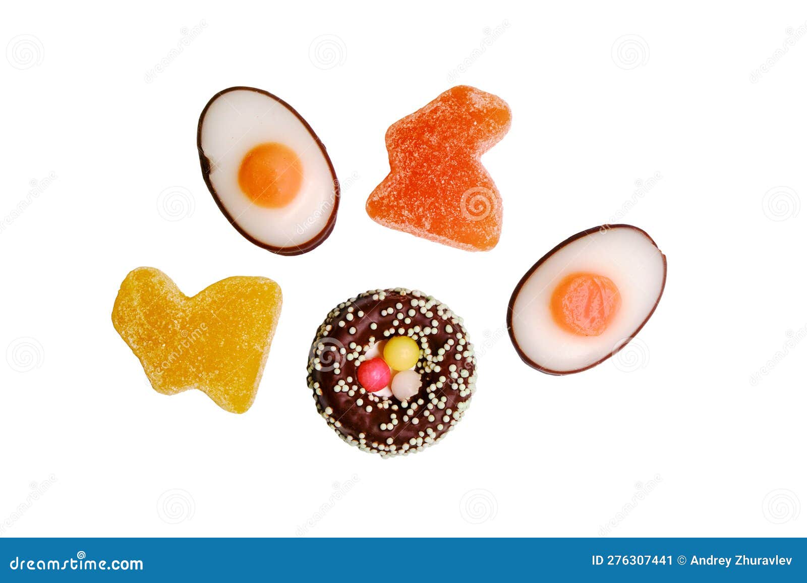 Candy for Easter in the Form of a Rabbit Made of Marmalade and