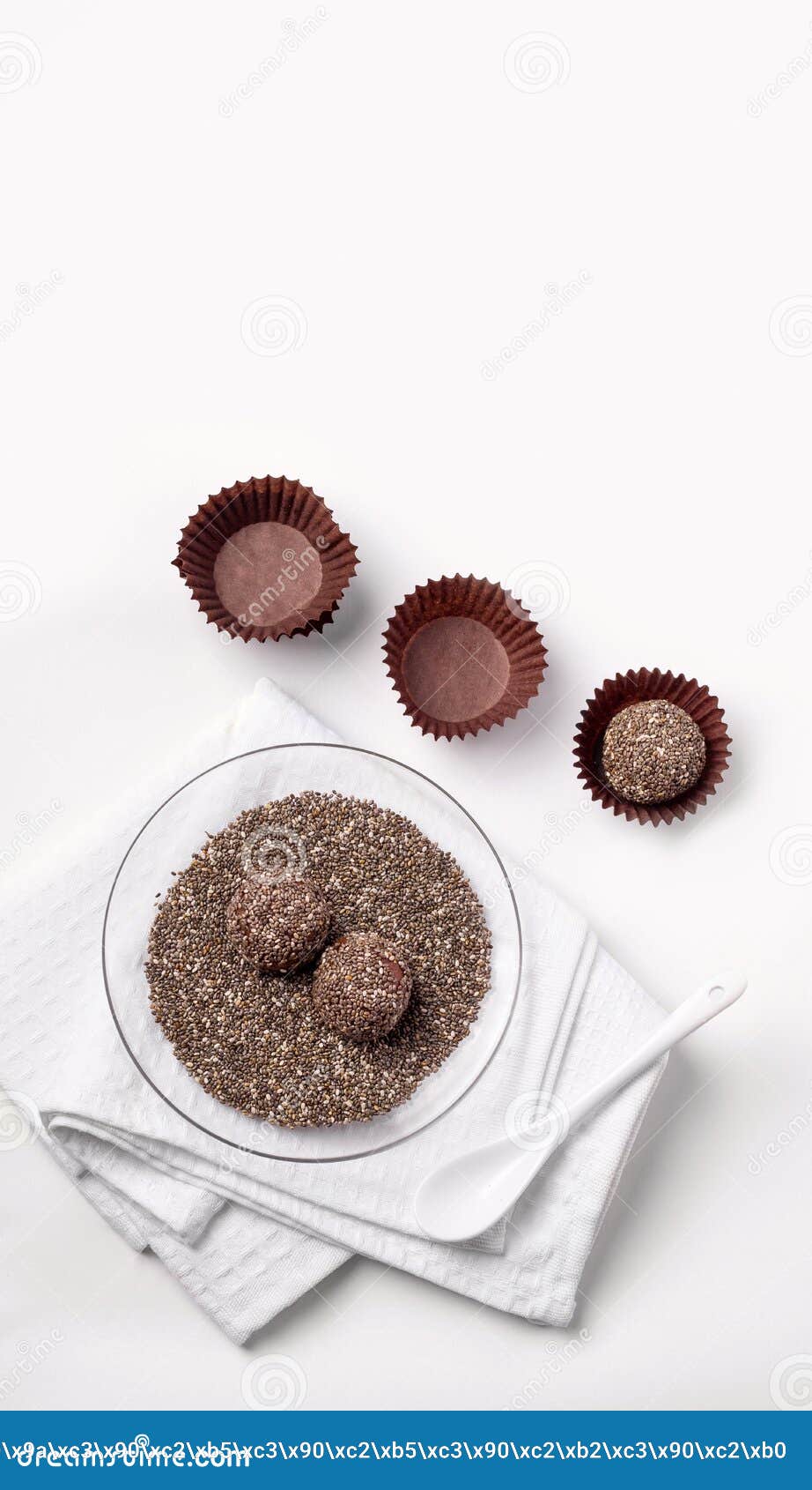 Candy Energy Balls with Chia Seeds Stock Image Image of food, energy