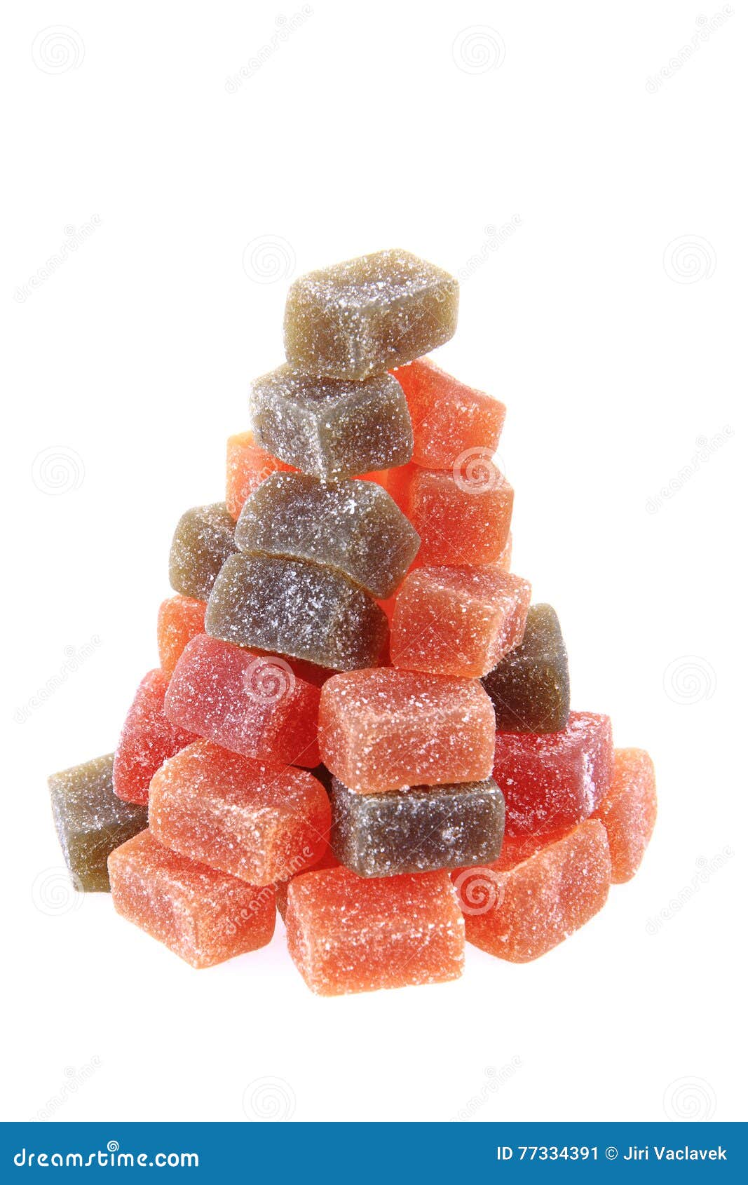 Candy Fruit Cubes As Christmas Tree Stock Image Image of dessert, lokum 77334391