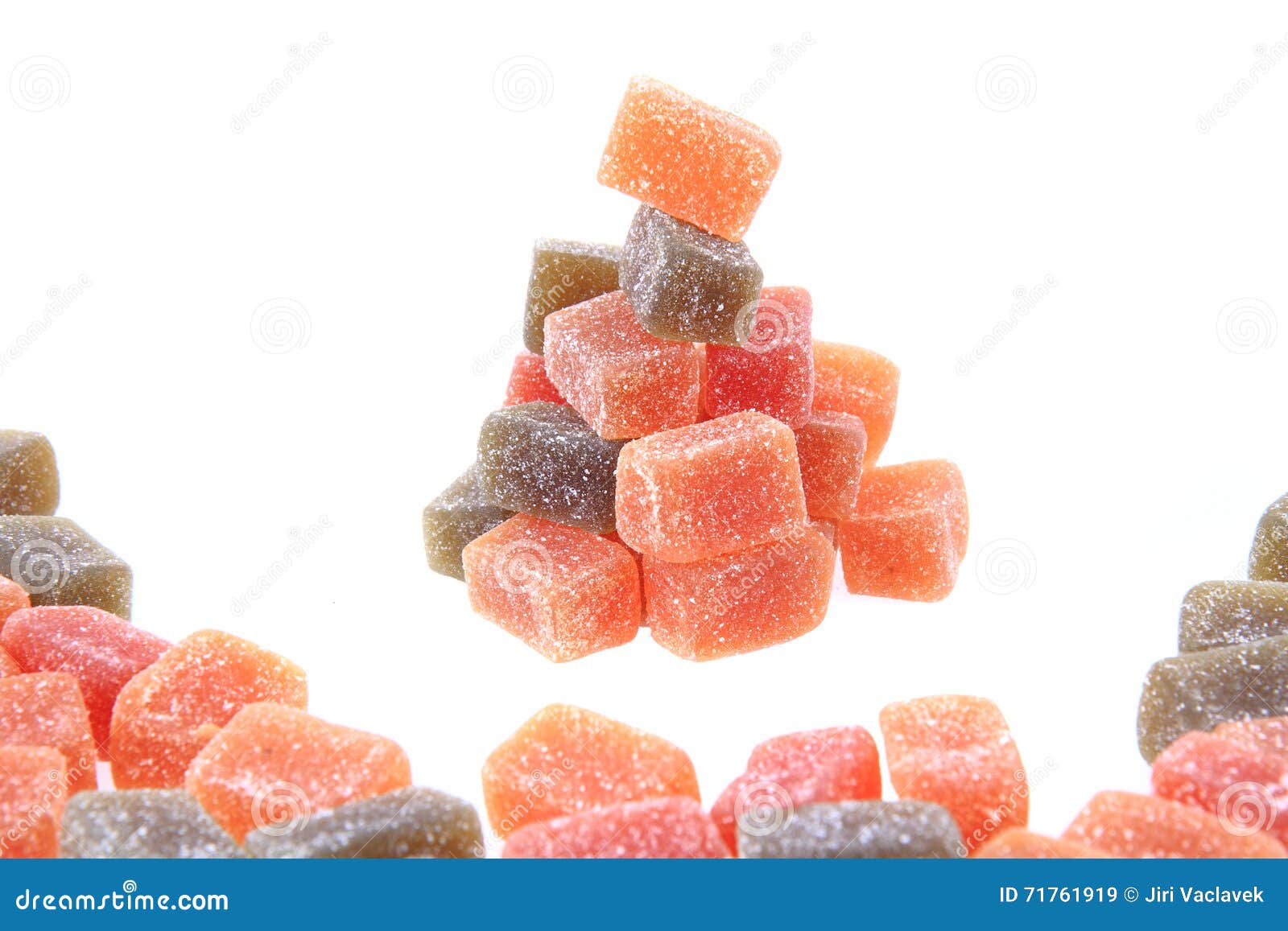 Candy fruit cubes stock image. Image of delight, white 71761919