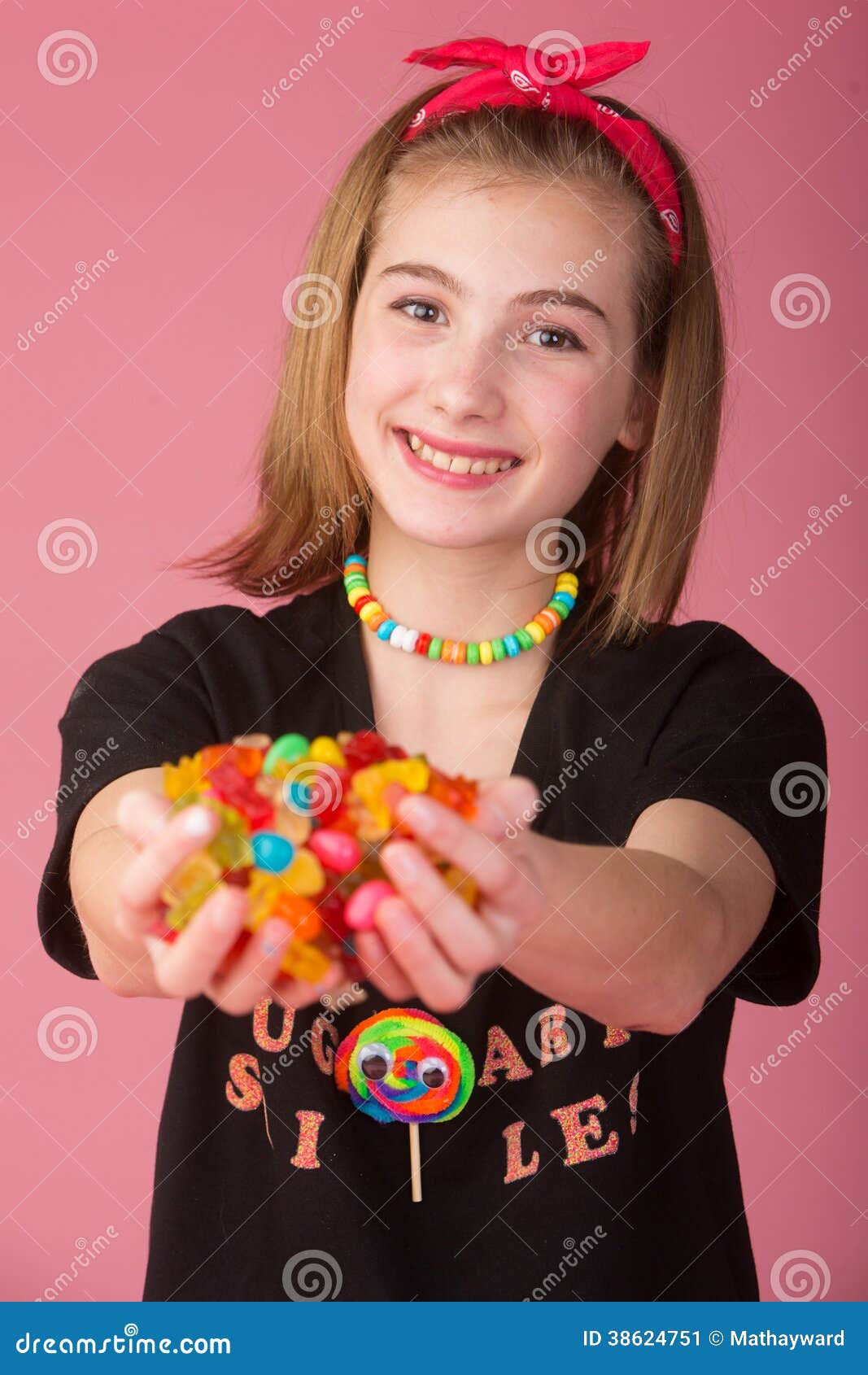 Candy girl stock image. Image of lifestyle, jellybeans 38624751