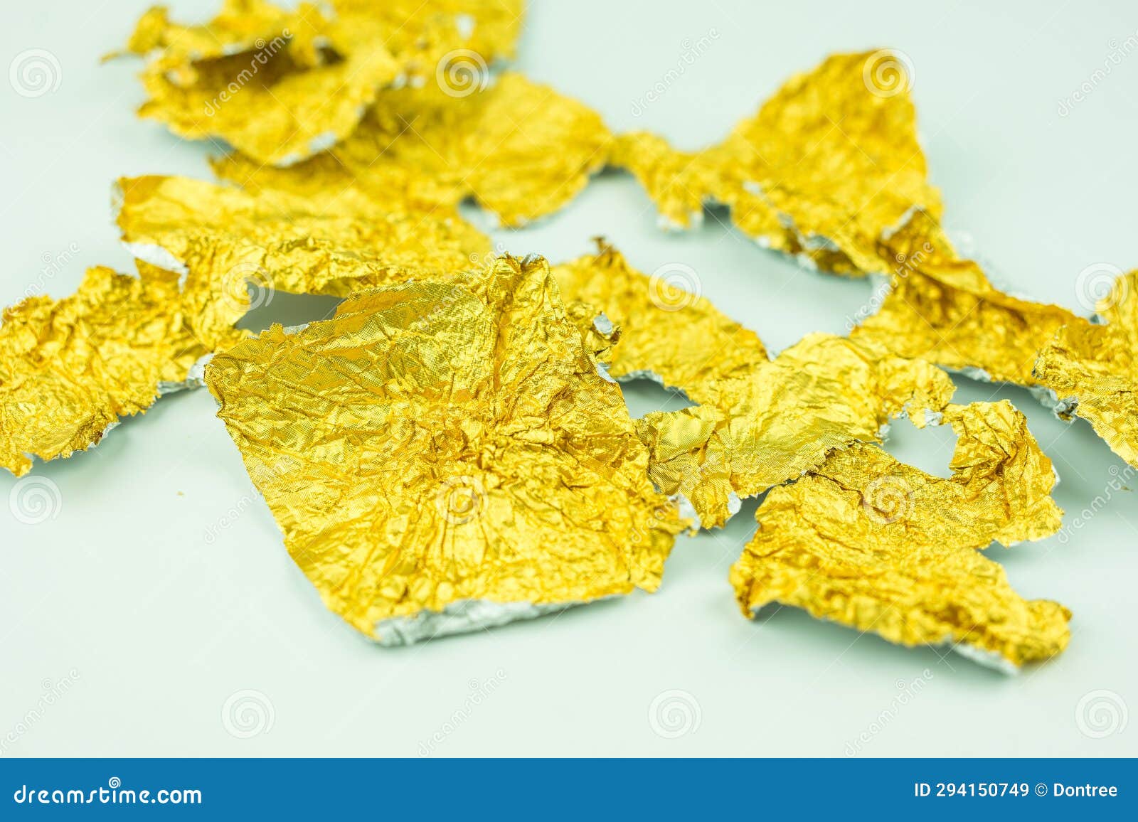 Candy Golden Wrapper is Empty and Open Stock Image Image of gold