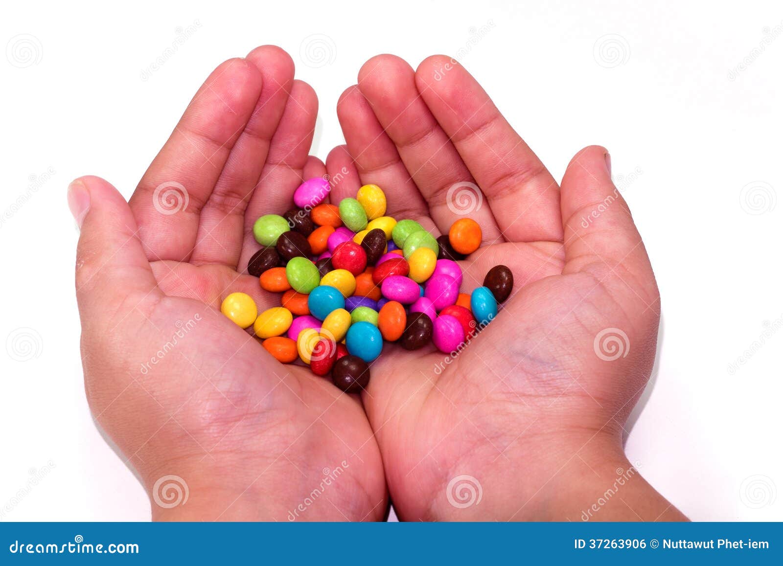 Candy on hand stock photo. Image of celebration, colourful 37263906