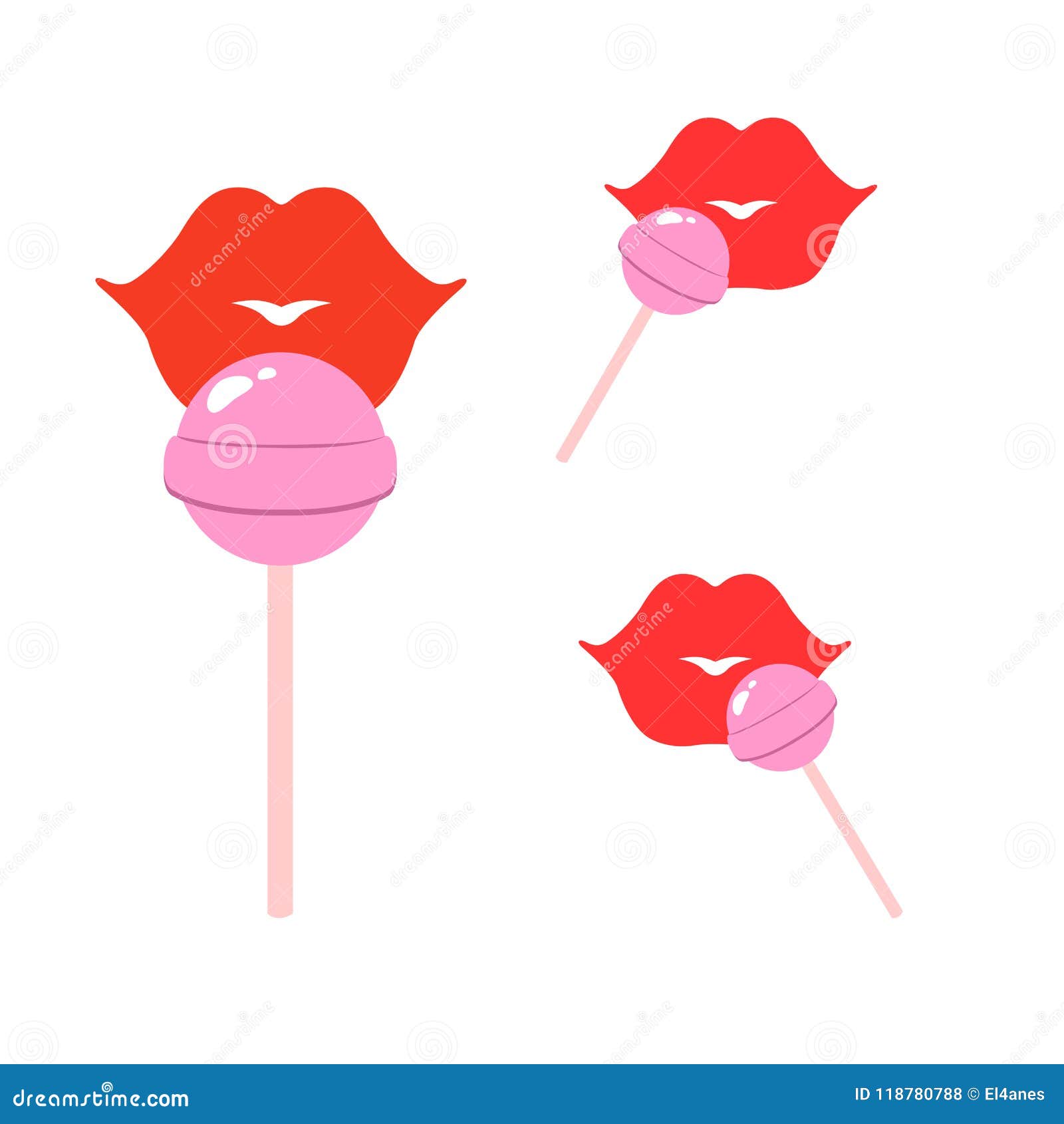 Candy Lips, Vector Illustrator Stock Vector Illustration of clip