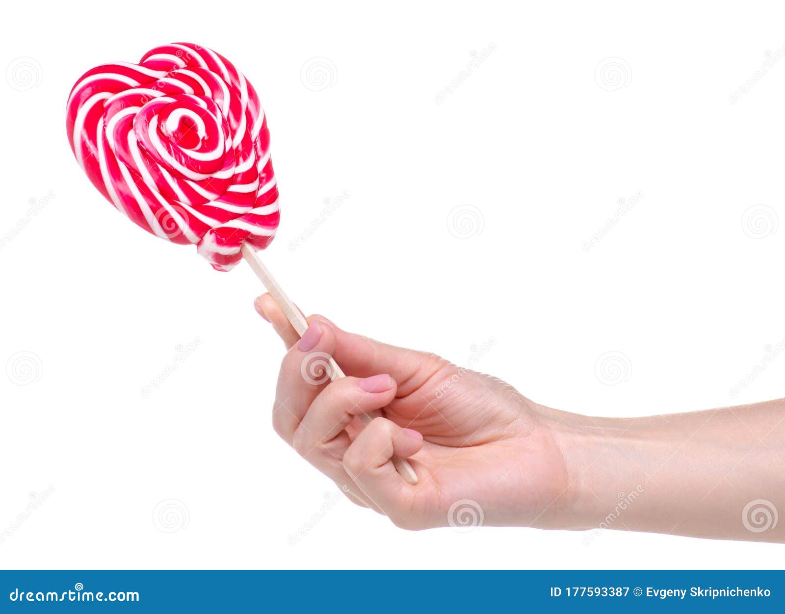Candy Lollipop Heart in Hand Stock Image - Image of heart, lolly: 177593387