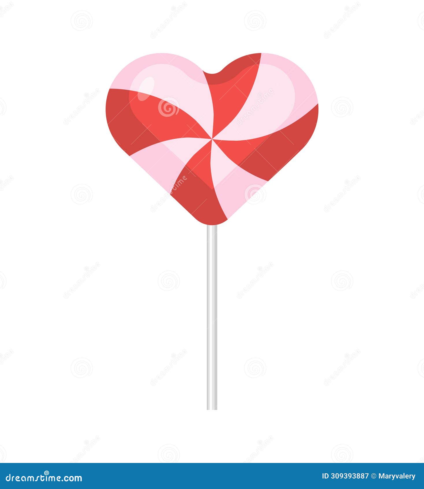 Candy Love Isolated. Lollipop Heart Stock Illustration Illustration