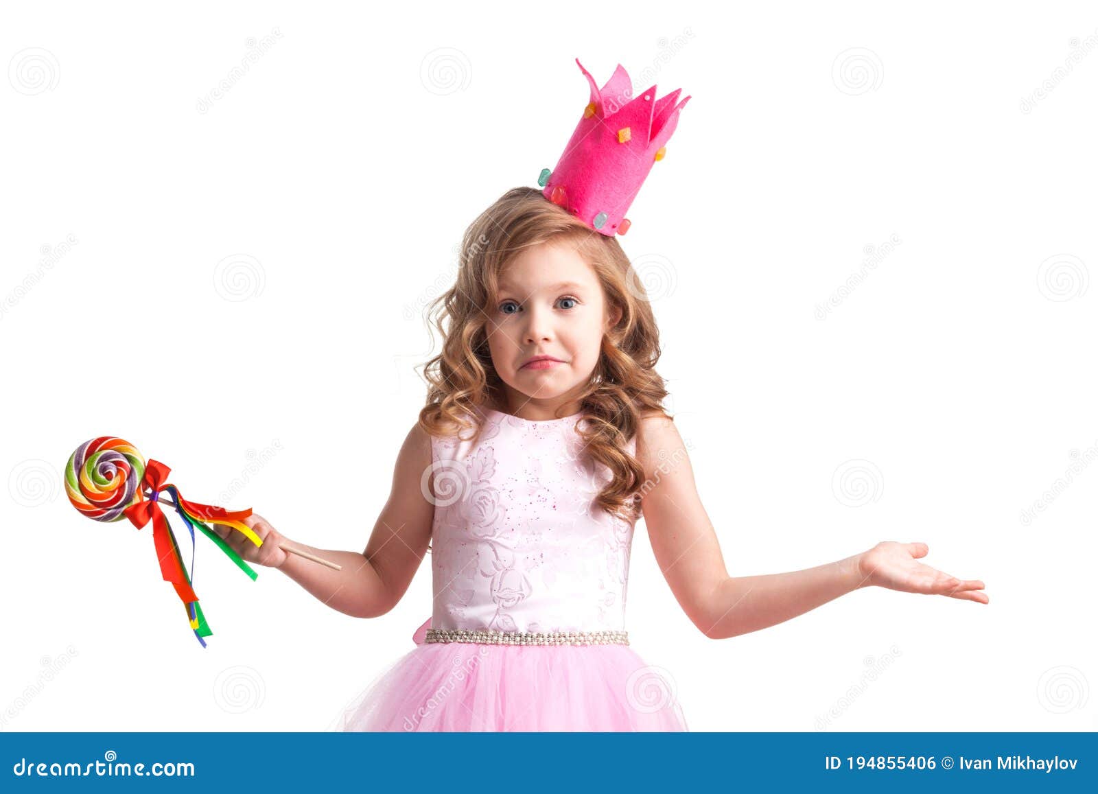 Candy Princess Girl in with Lollipop Stock Photo - Image of beautiful ...