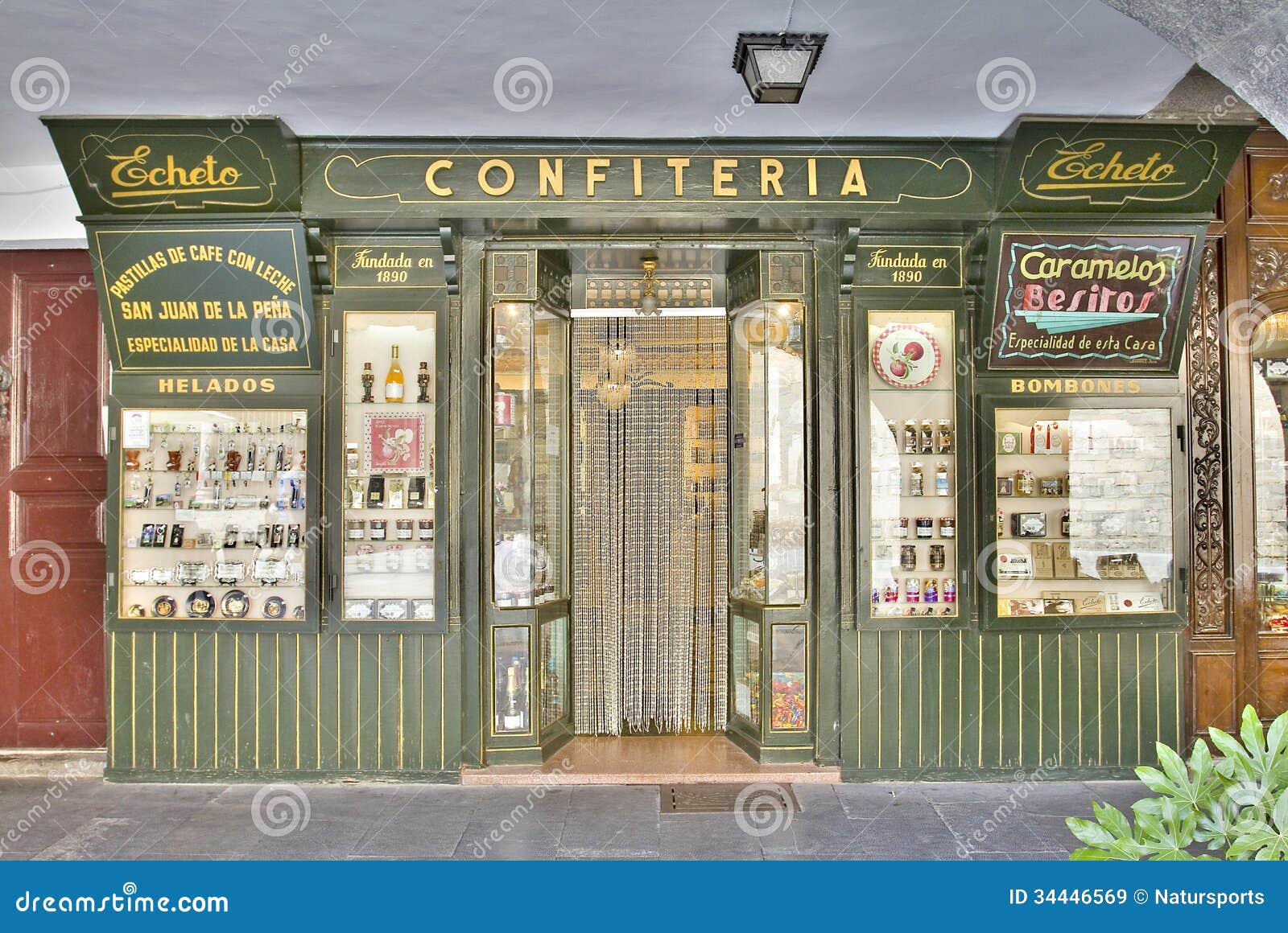 Candy Shop in Jaca editorial stock image. Image of spain 34446569