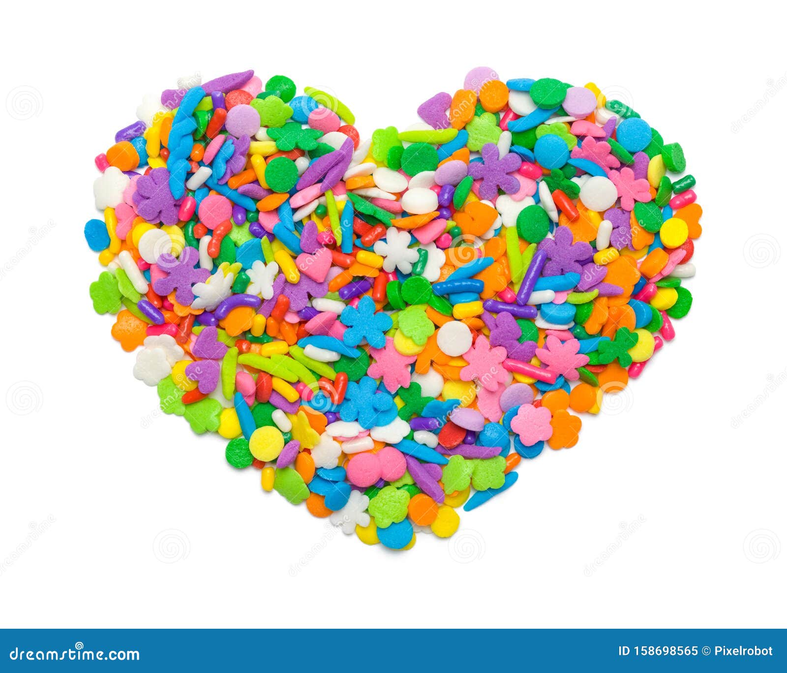 Candy Sprinkles Heart stock image. Image of love, dessert - 158698565