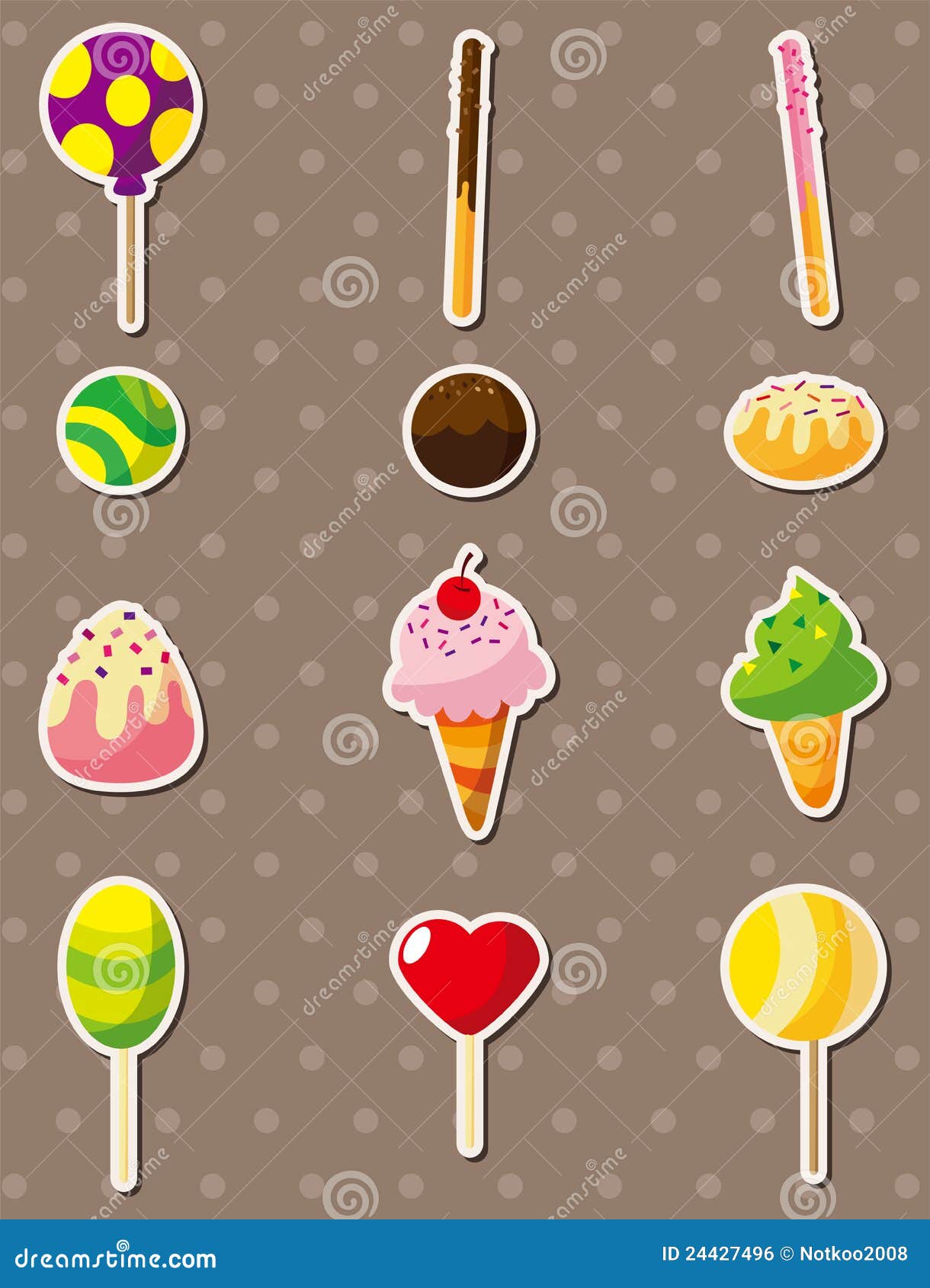 Candy stickers stock vector. Illustration of stickers 24427496