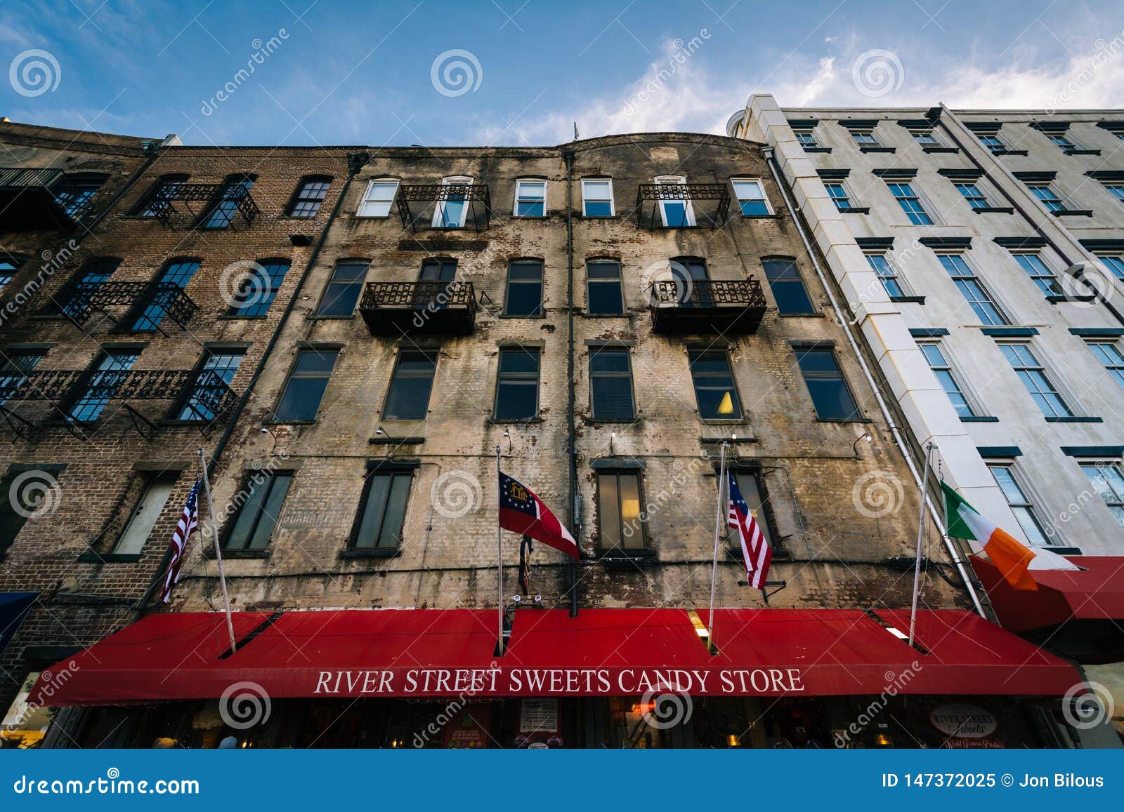 Candy Store Along River Street in Savannah, Editorial Image