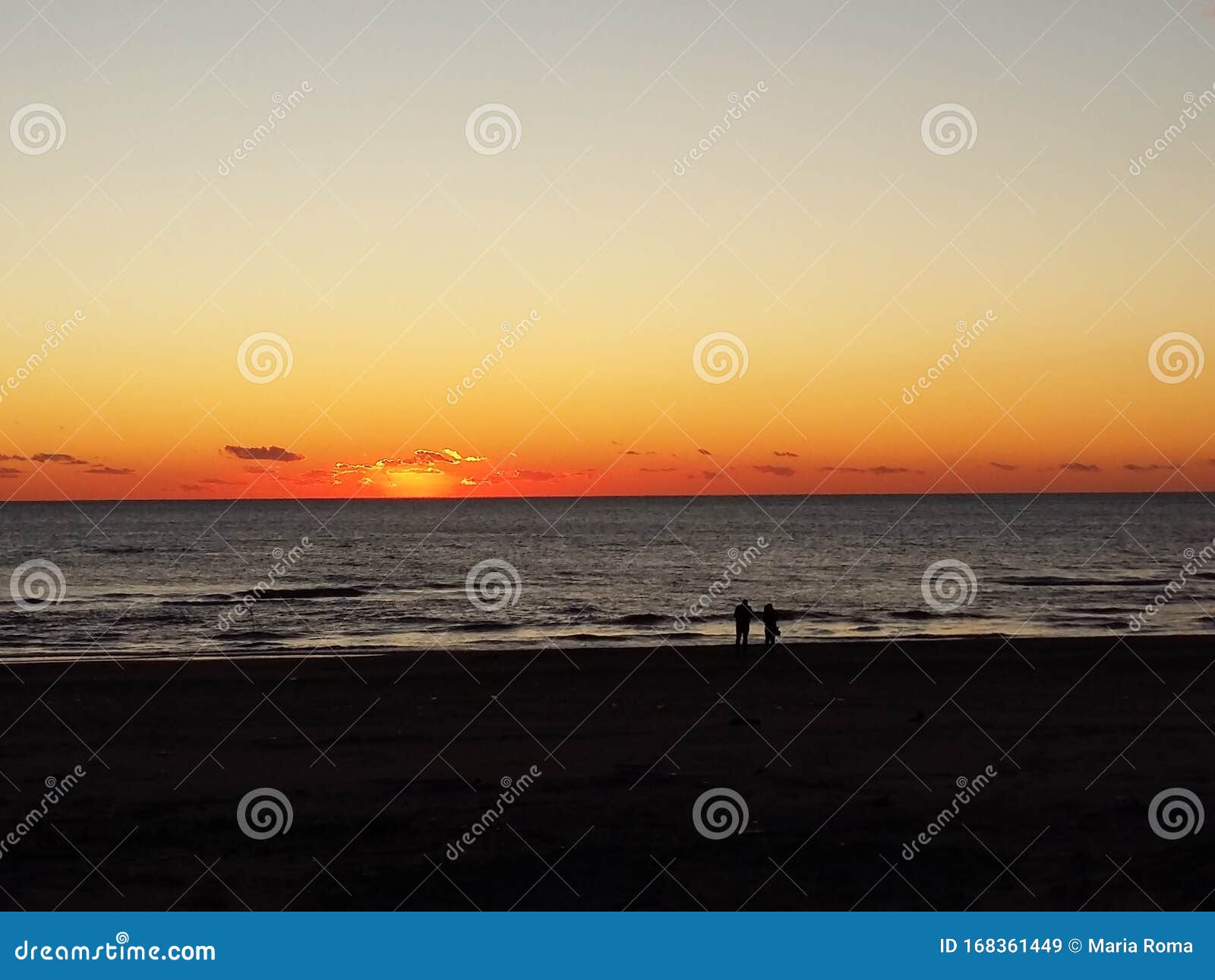 Candy sunset on the sea stock image. Image of beach - 168361449